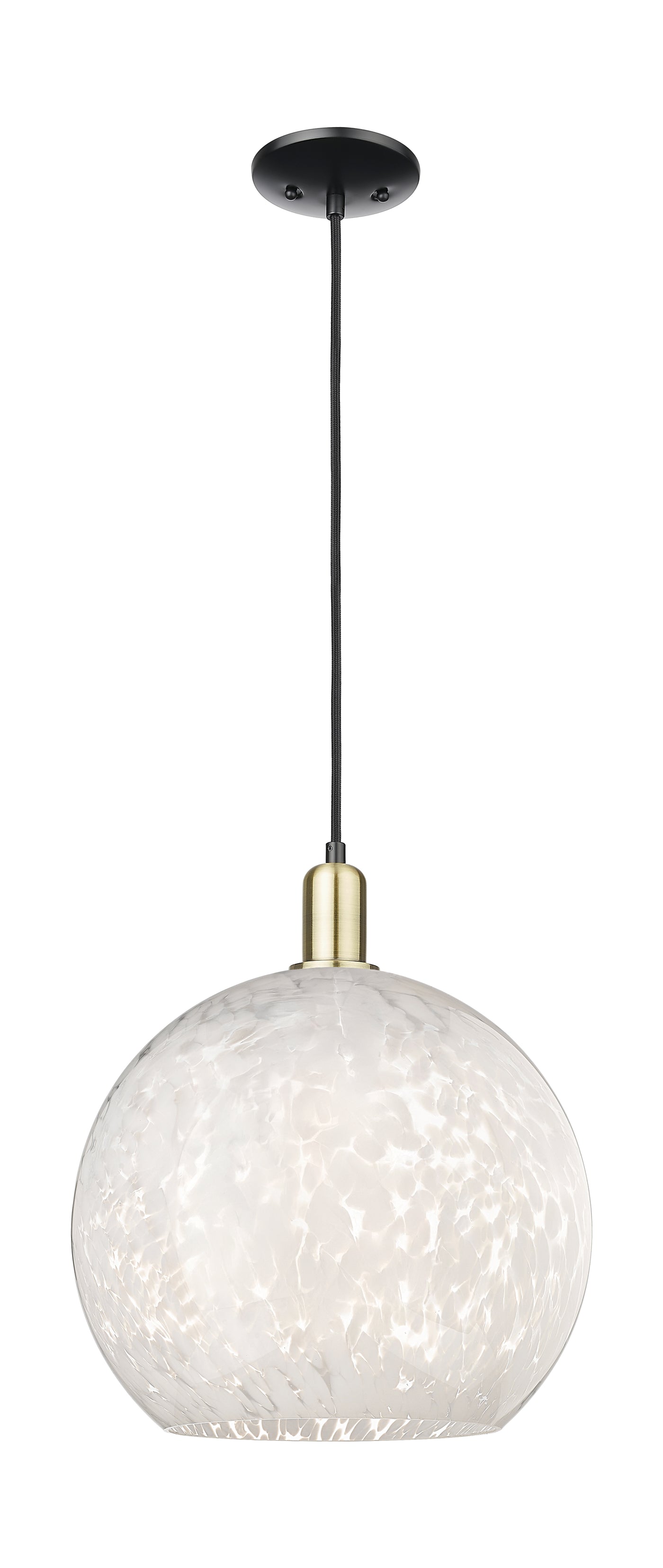 Arcadia Mini Pendant Antique Brass 13.75 Inch