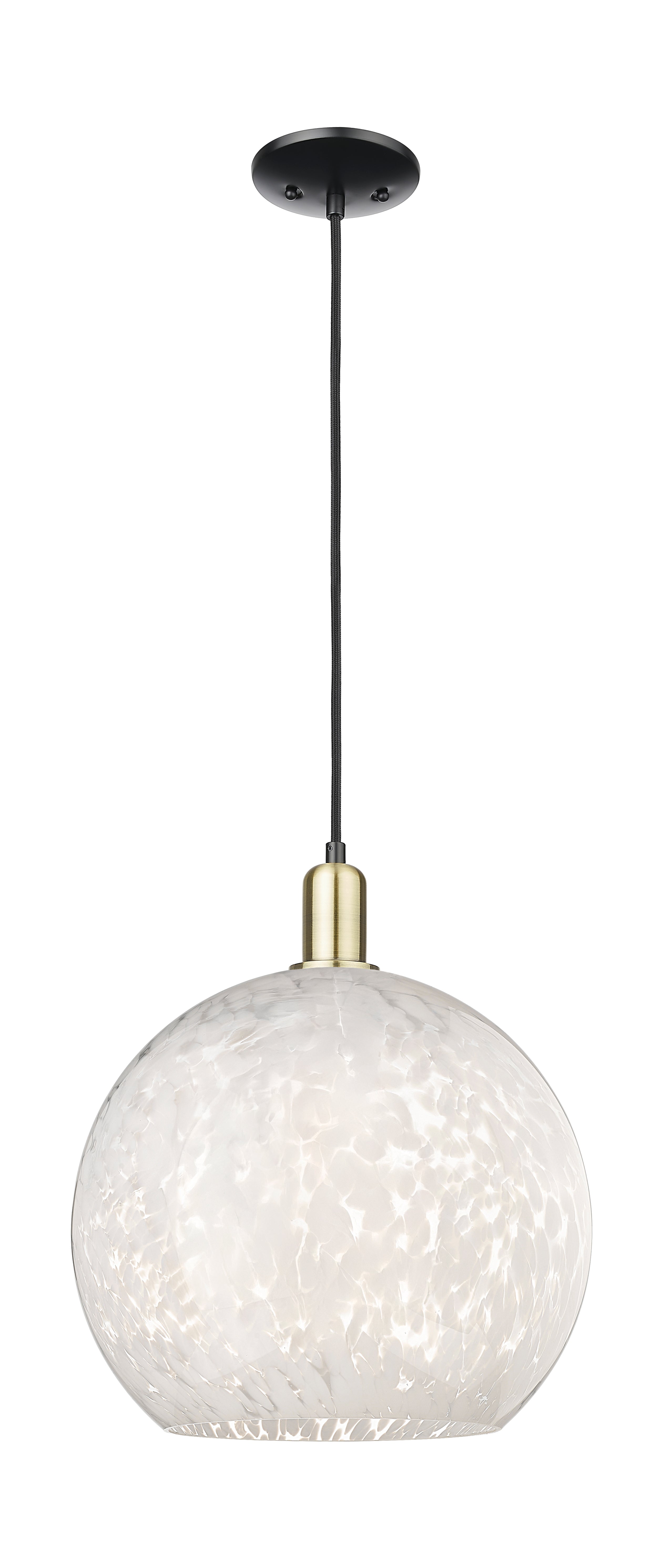 Arcadia Mini Pendant Antique Brass 13.75 Inch