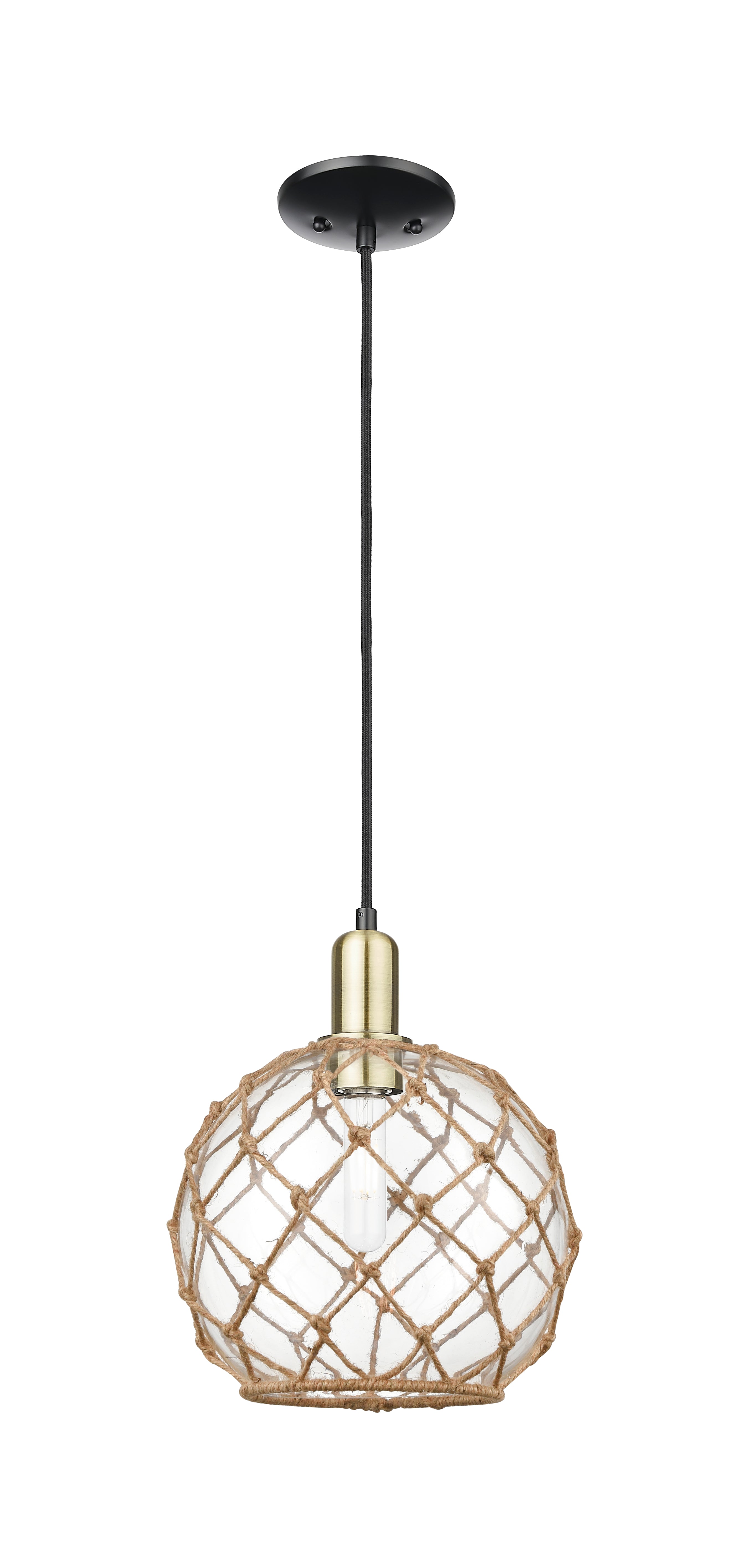 Arcadia Mini Pendant Antique Brass Cast