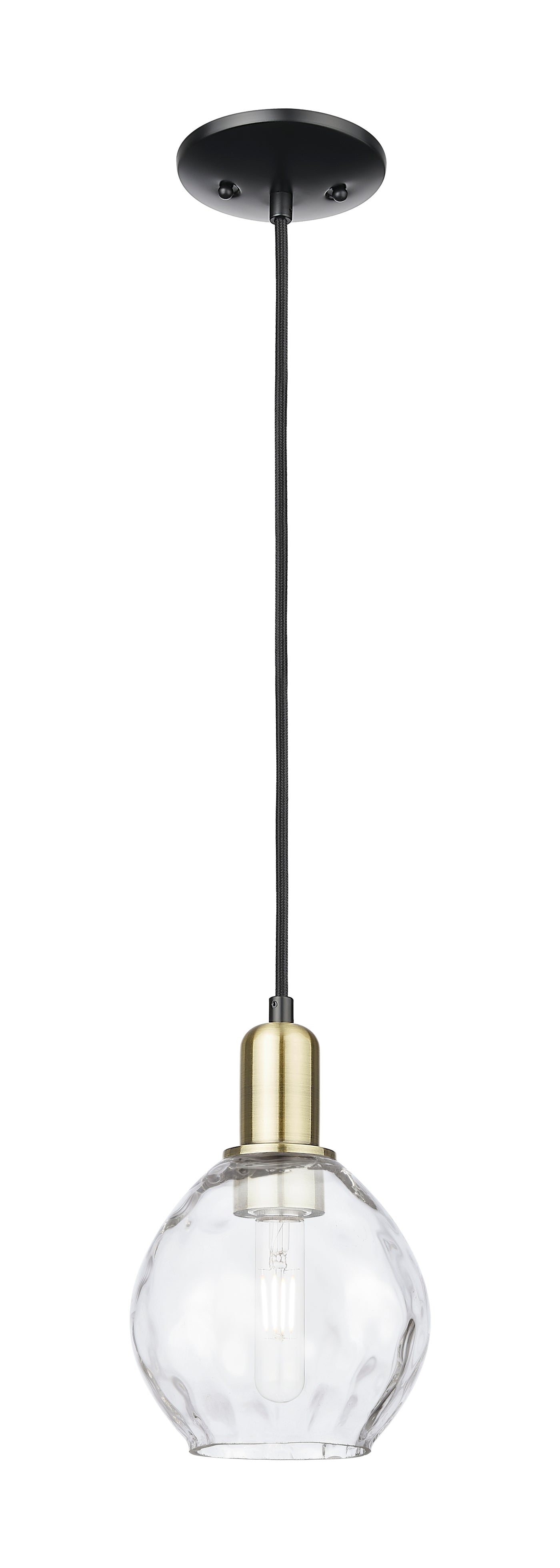 Arcadia Mini Pendant Antique Brass Glass