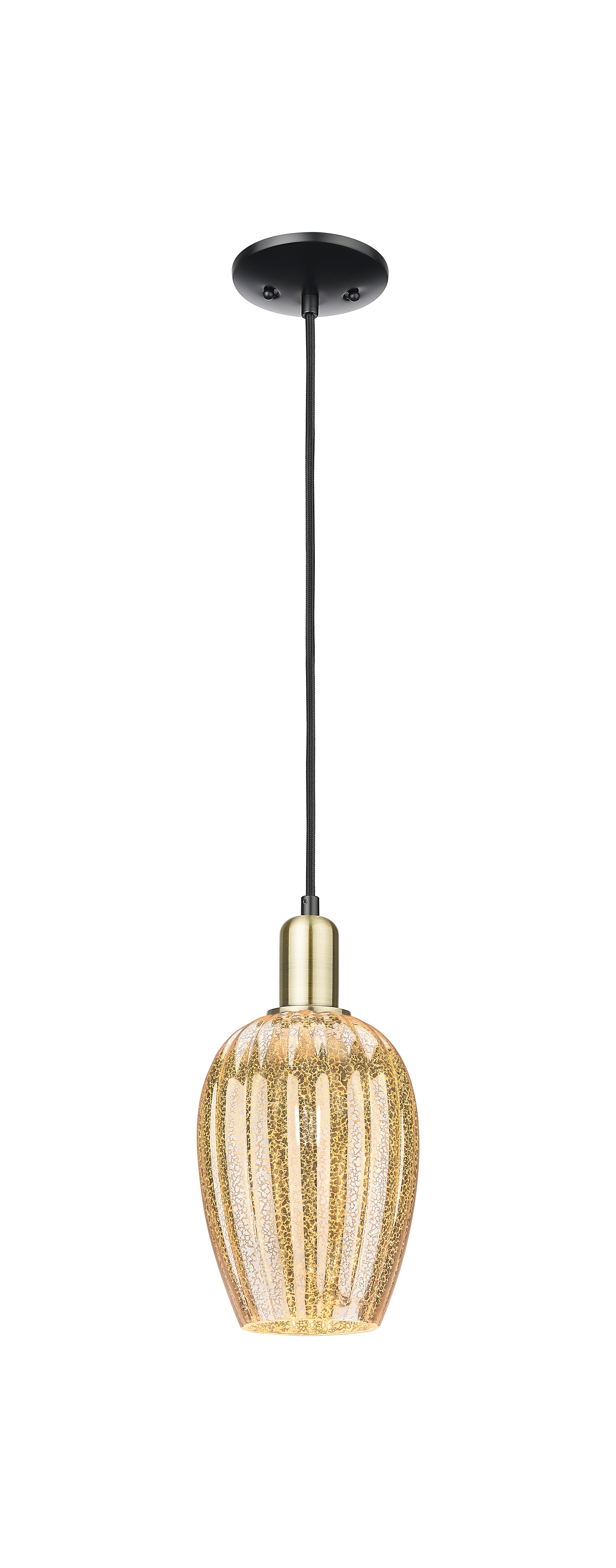 Arcadia Mini Pendant Antique Brass Dimmable