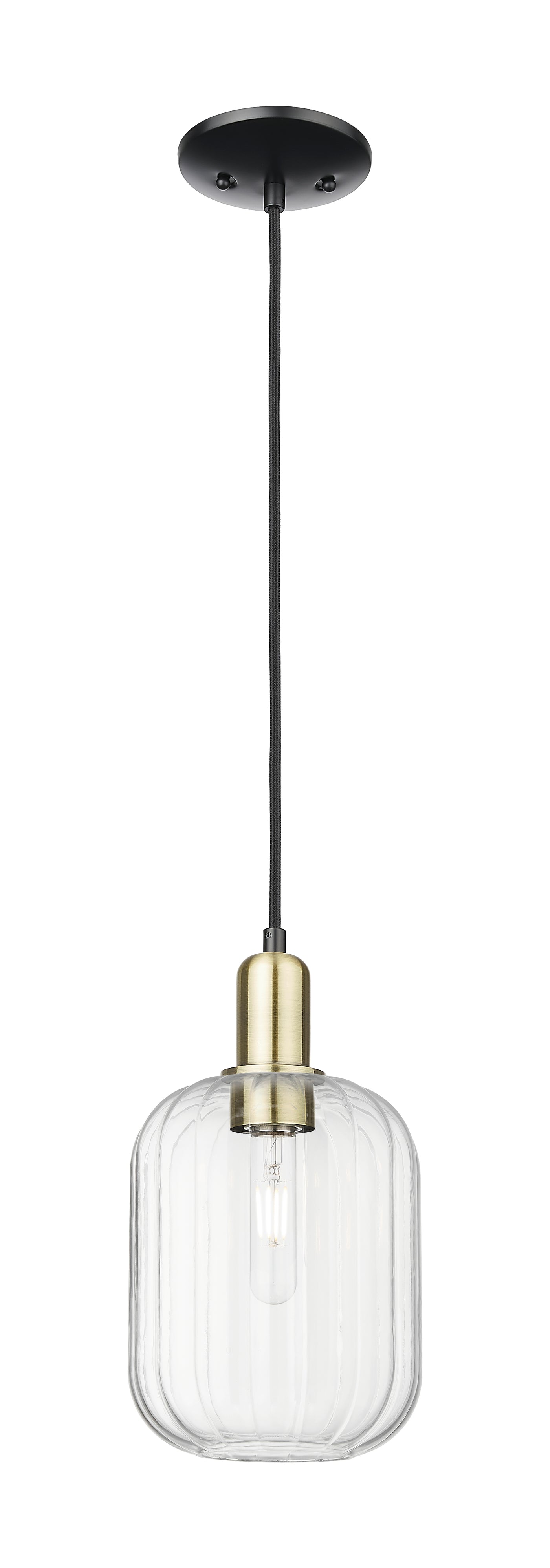 Arcadia Mini Pendant Antique Brass Glass
