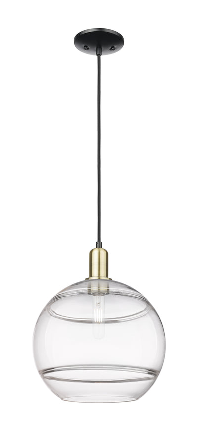 Arcadia Mini Pendant Antique Brass 12 Inch