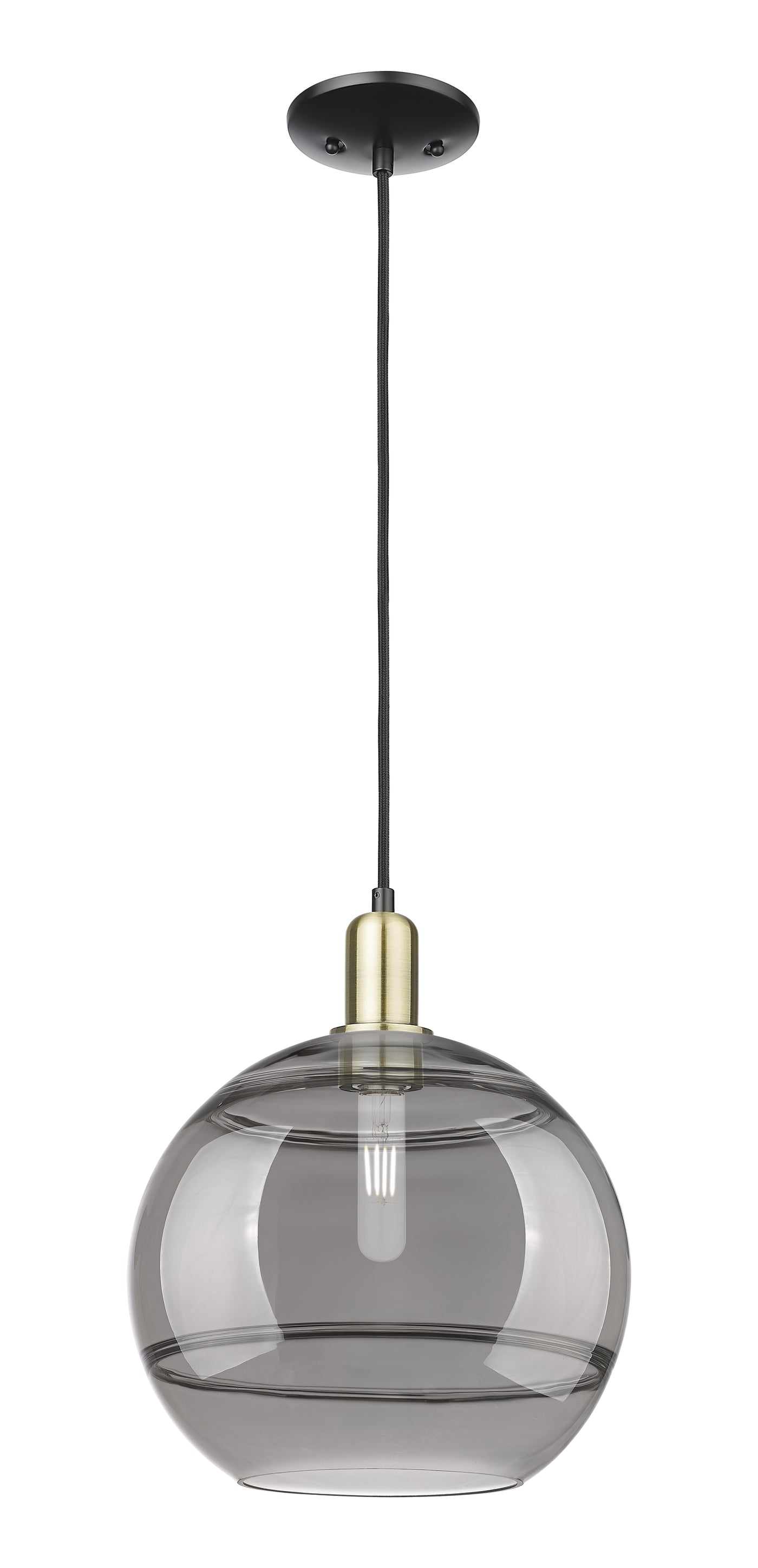 Arcadia Mini Pendant Antique Brass 12 Inch