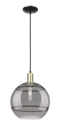 Arcadia Mini Pendant Antique Brass 12 Inch