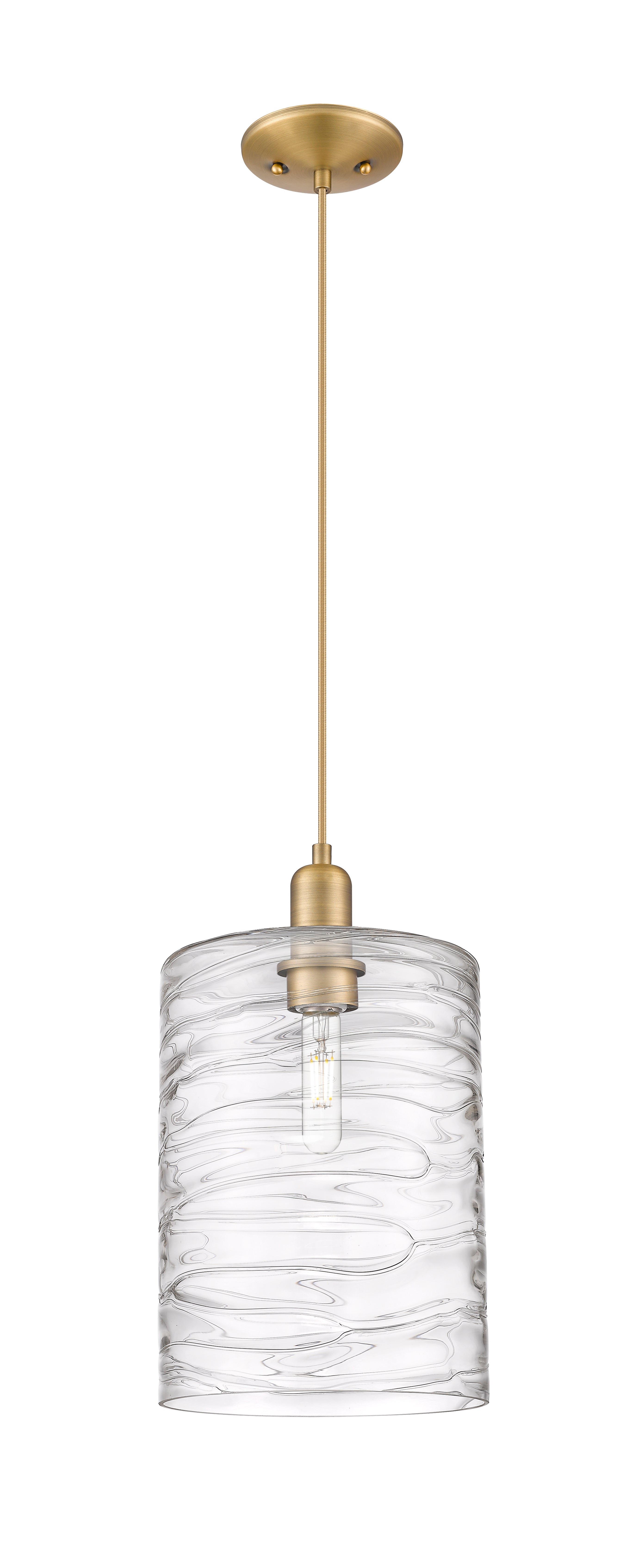 Arcadia Mini Pendant Antique Brass Glass
