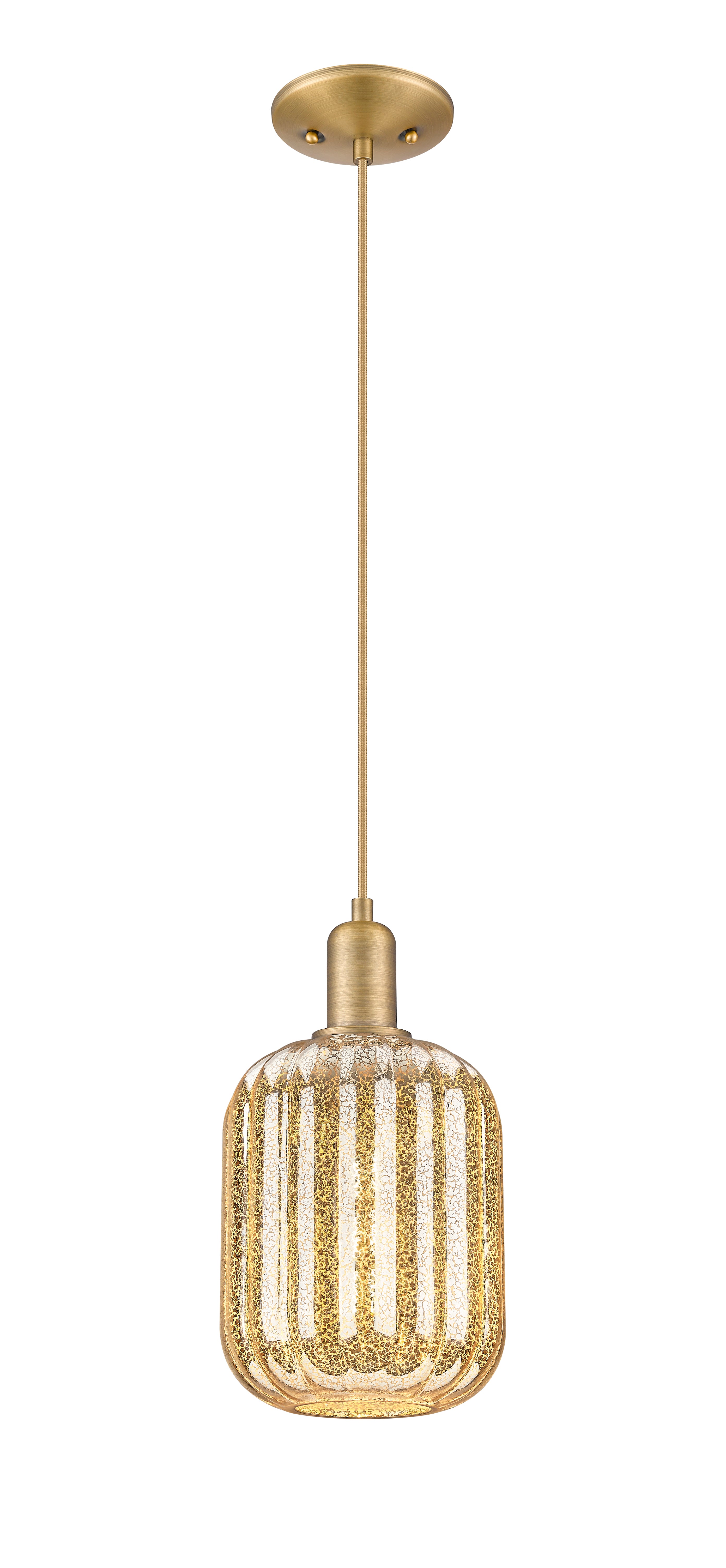 Arcadia Mini Pendant Antique Brass Glass