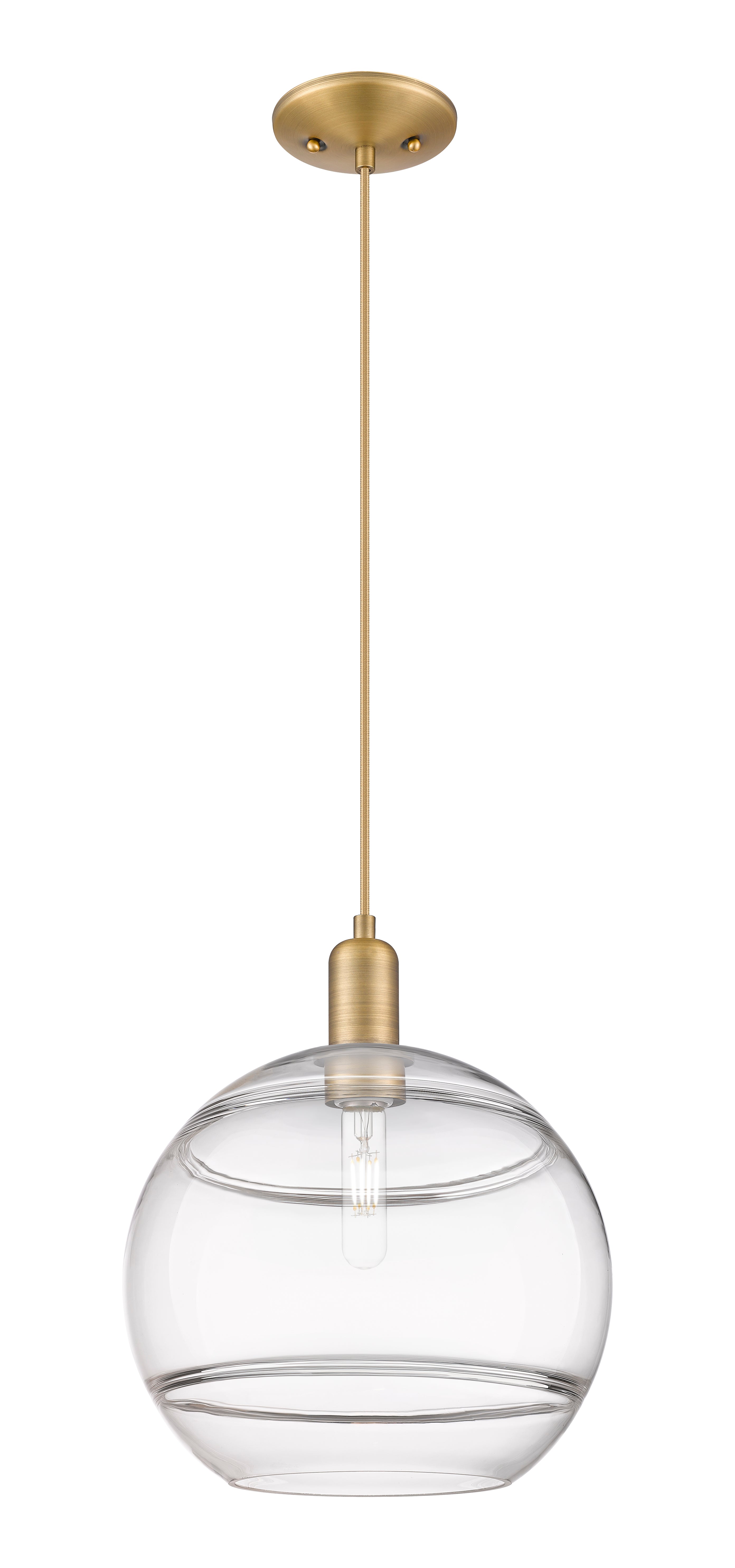 Arcadia Mini Pendant Antique Brass 12 Inch
