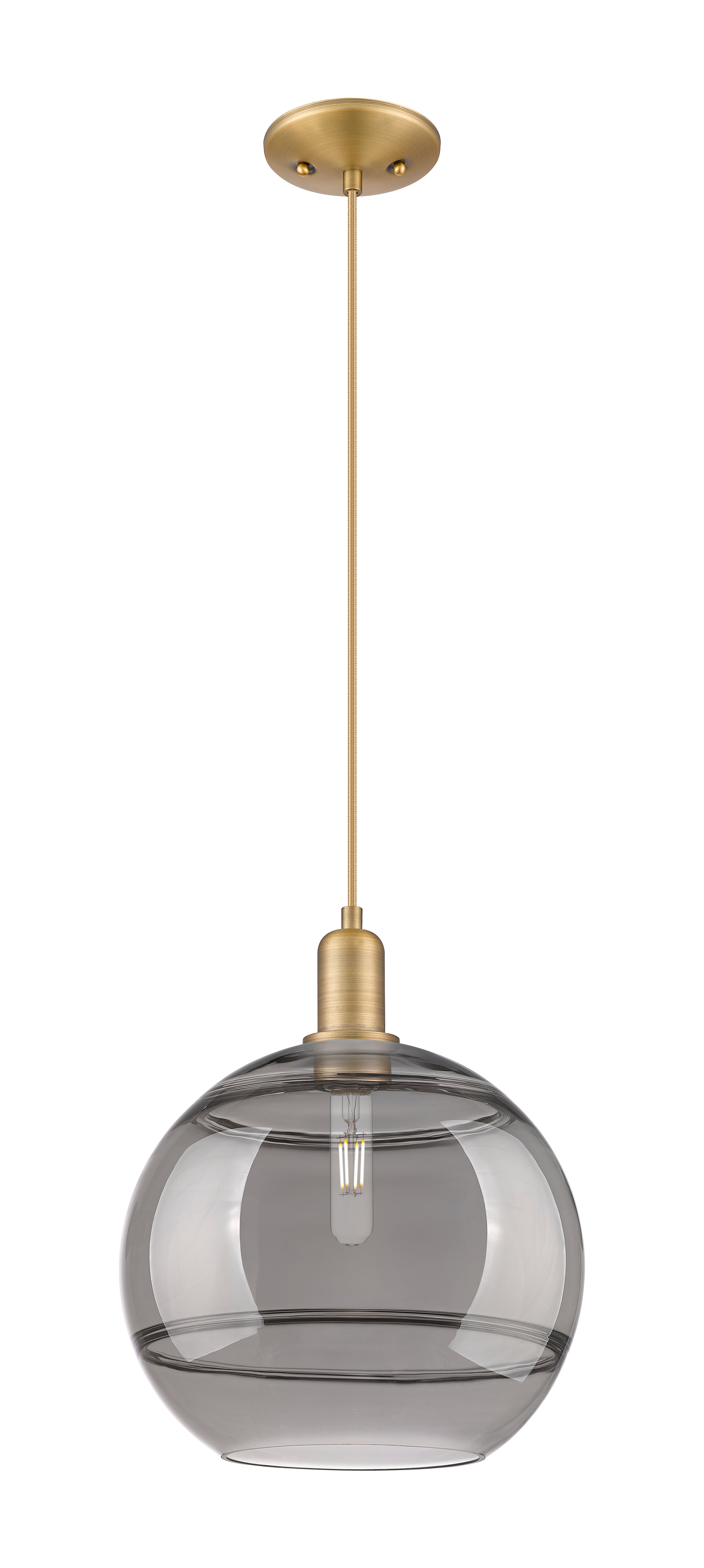 Arcadia Mini Pendant Antique Brass 12 Inch