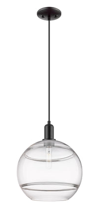 Arcadia Mini Pendant Antique Brass 12 Inch