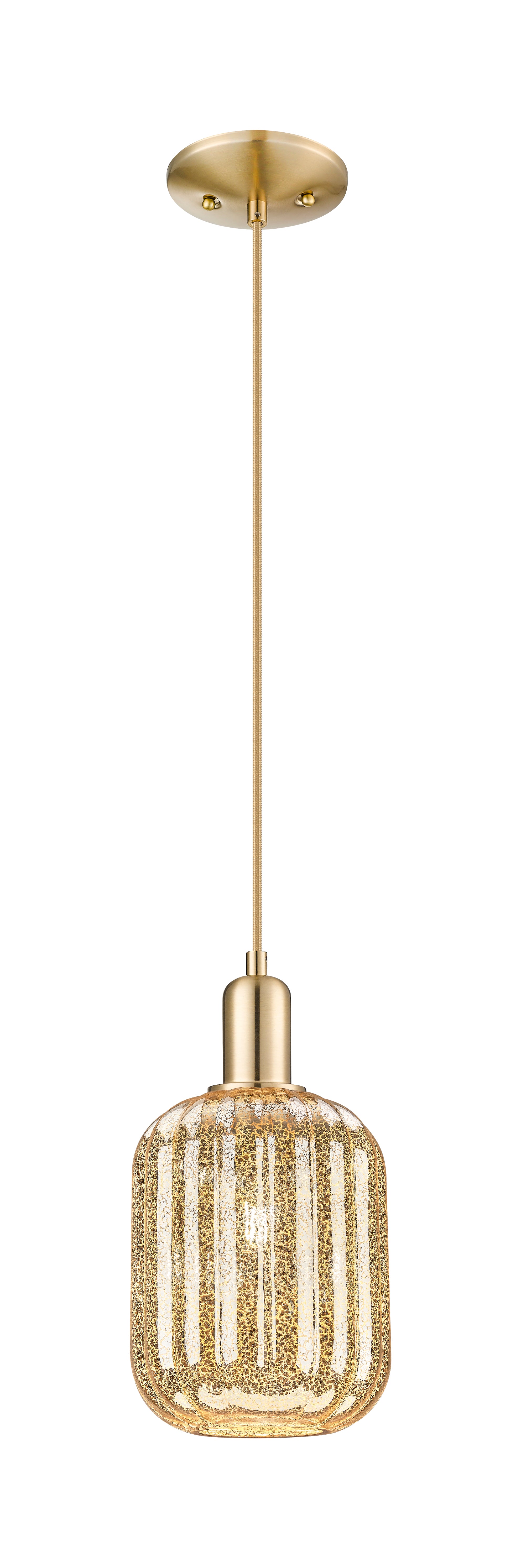 Arcadia Mini Pendant Antique Brass Glass