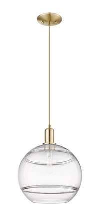 Arcadia Mini Pendant Antique Brass 12 Inch