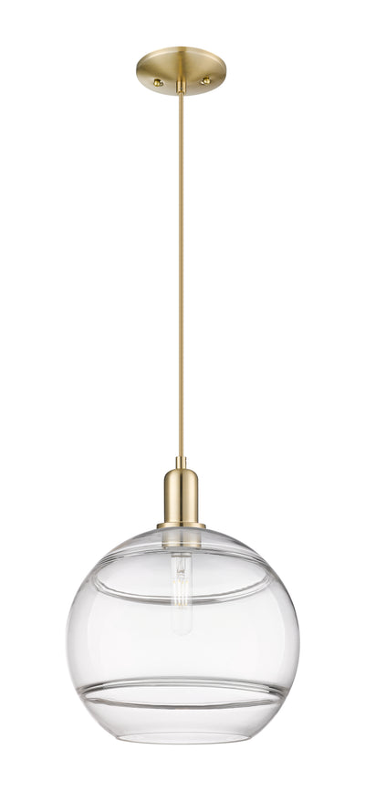 Arcadia Mini Pendant Antique Brass 12 Inch