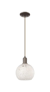 Arcadia Mini Pendant Antique Brass 8 Inch
