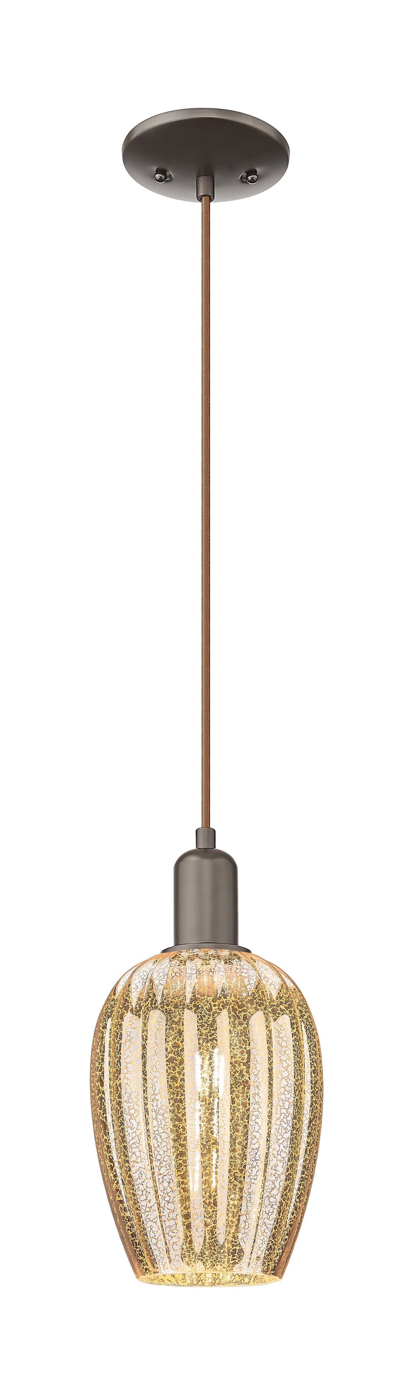 Arcadia Mini Pendant Antique Brass Dimmable