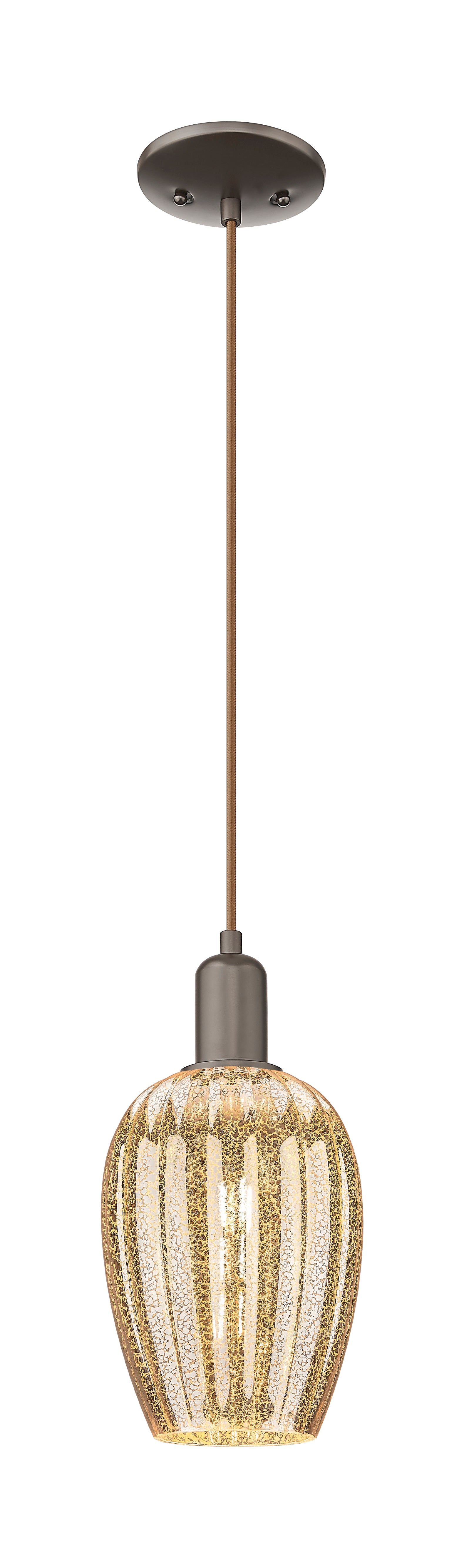 Arcadia Mini Pendant Antique Brass Dimmable