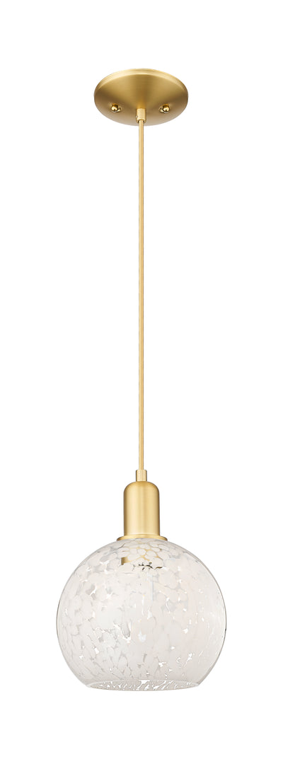 Arcadia Mini Pendant Antique Brass 8 Inch