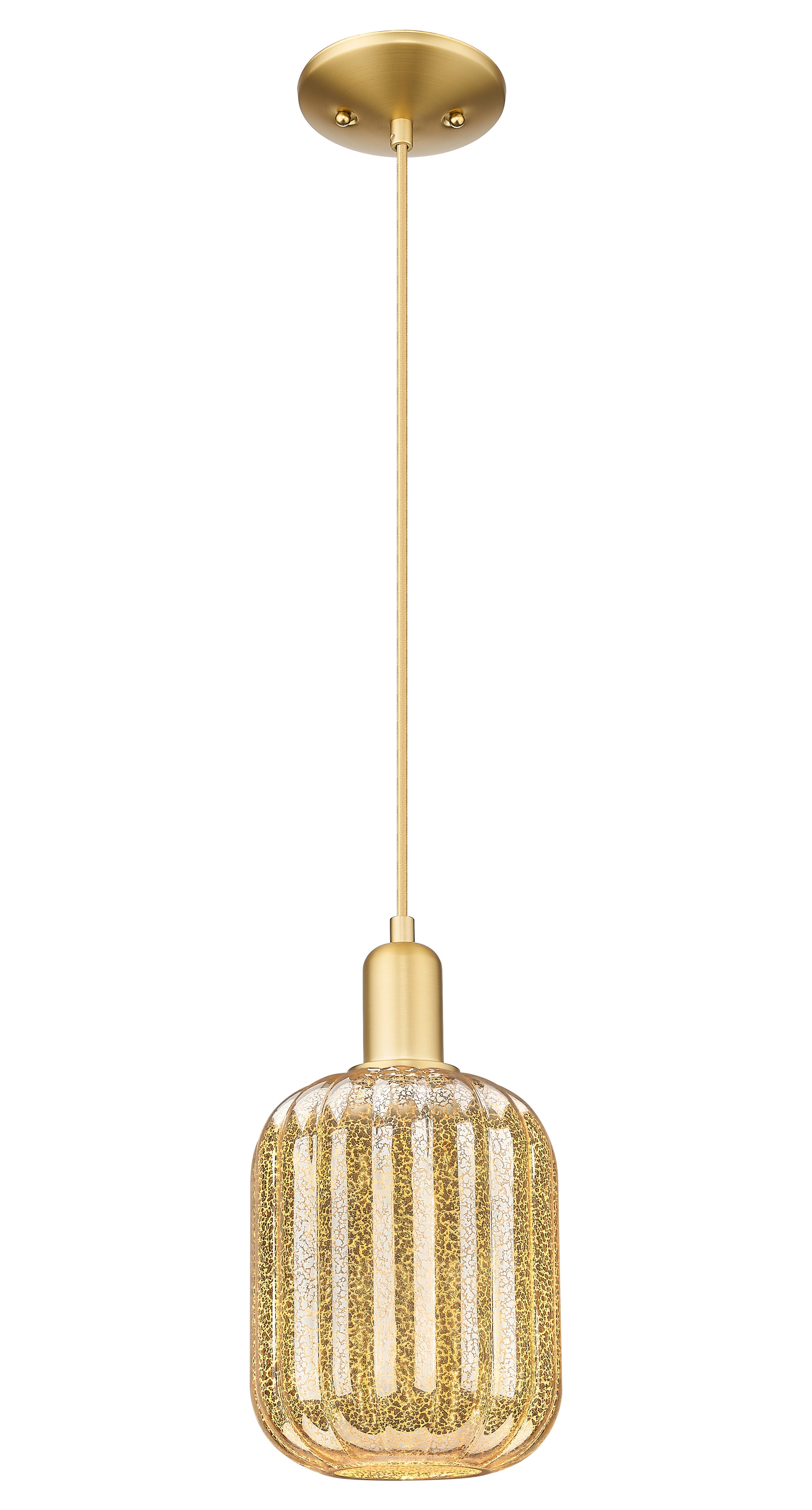 Arcadia Mini Pendant Antique Brass Glass