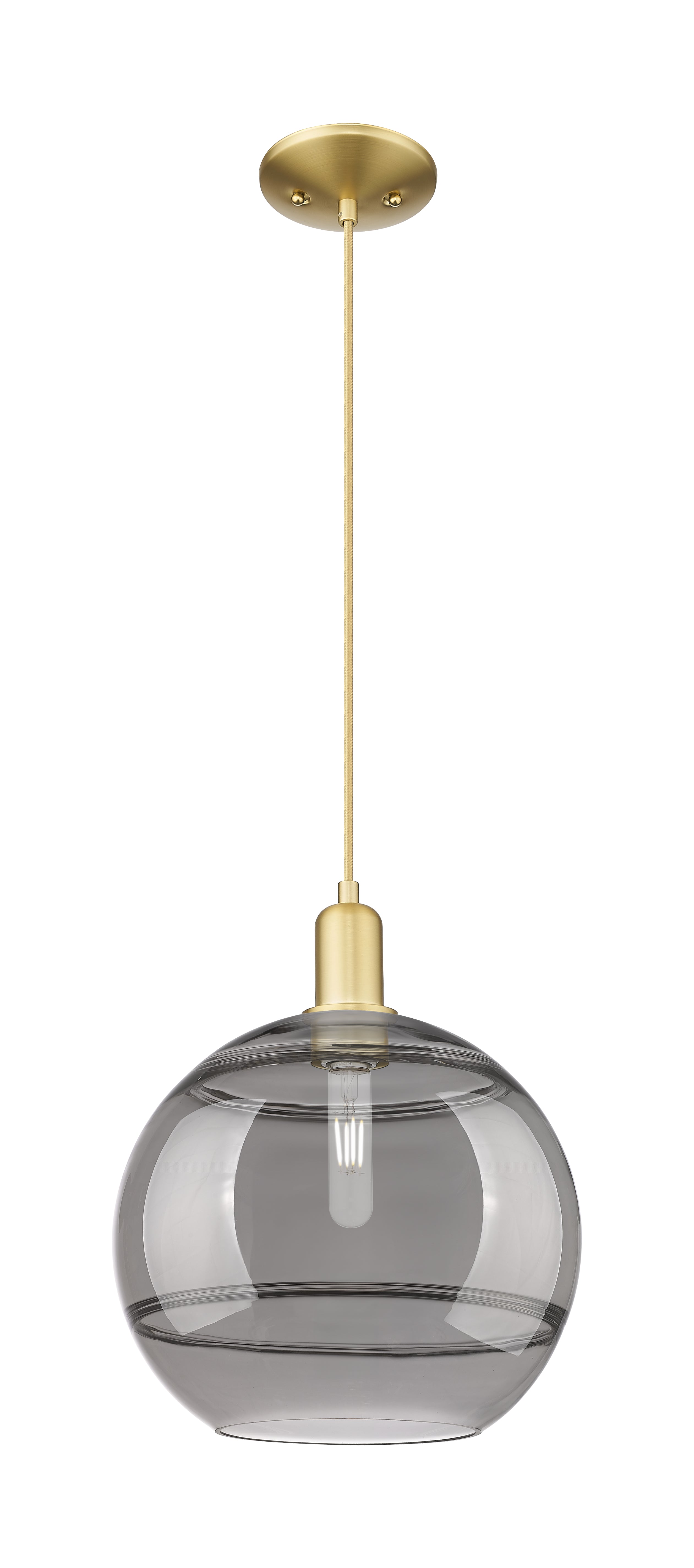 Arcadia Mini Pendant Antique Brass 12 Inch