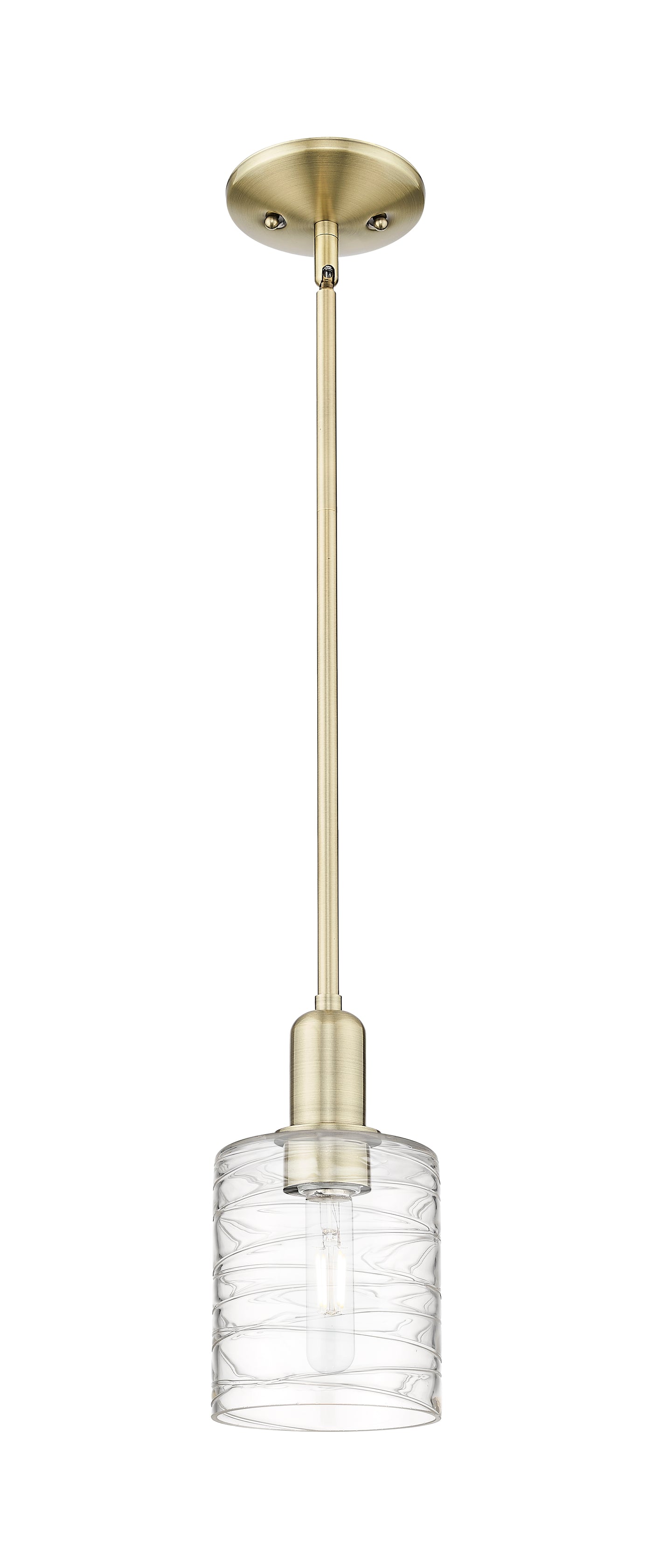 Arcadia Mini Pendant Antique Brass Steel Glass