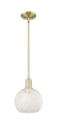 Arcadia Mini Pendant Antique Brass 8 Inch