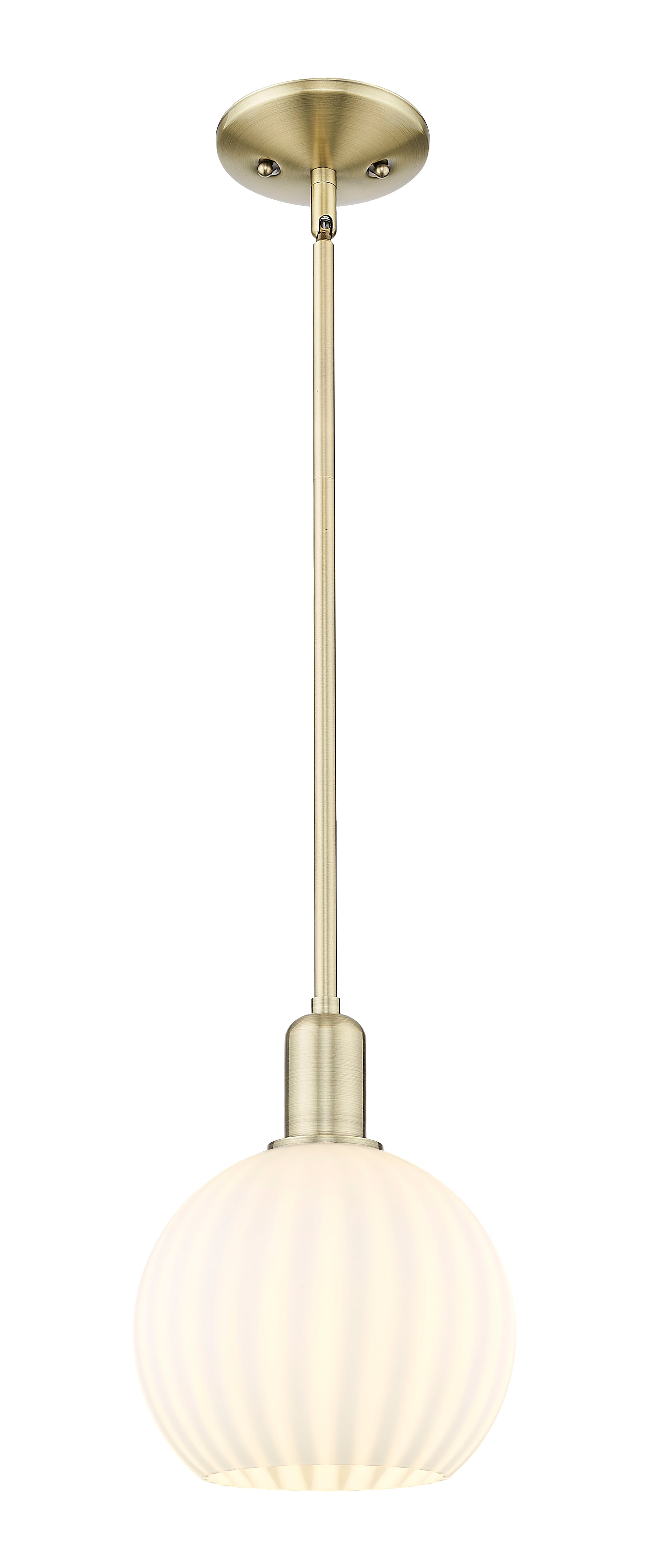 Arcadia Mini Pendant Glass Antique Brass