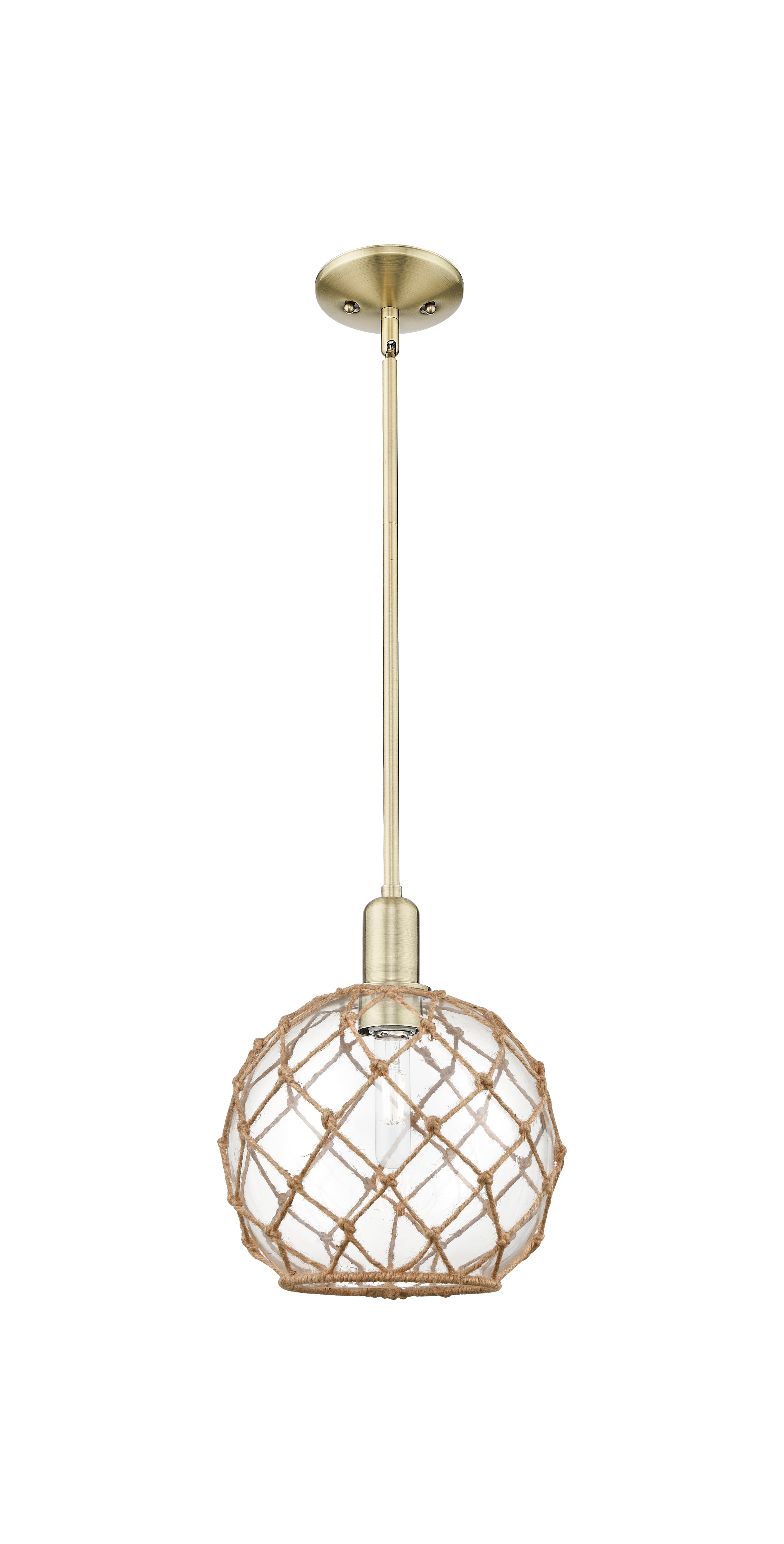 Arcadia Mini Pendant Antique Brass Finish