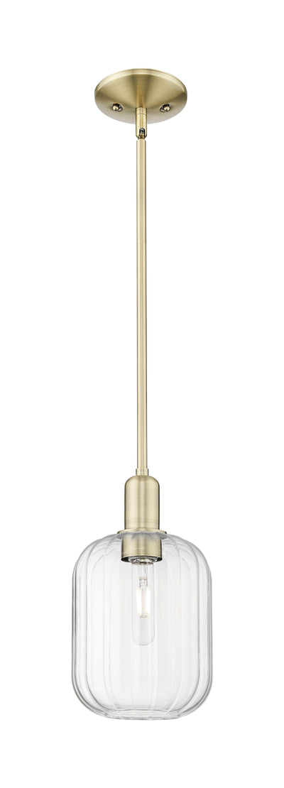 Arcadia Mini Pendant Antique Brass 6.75 Inch