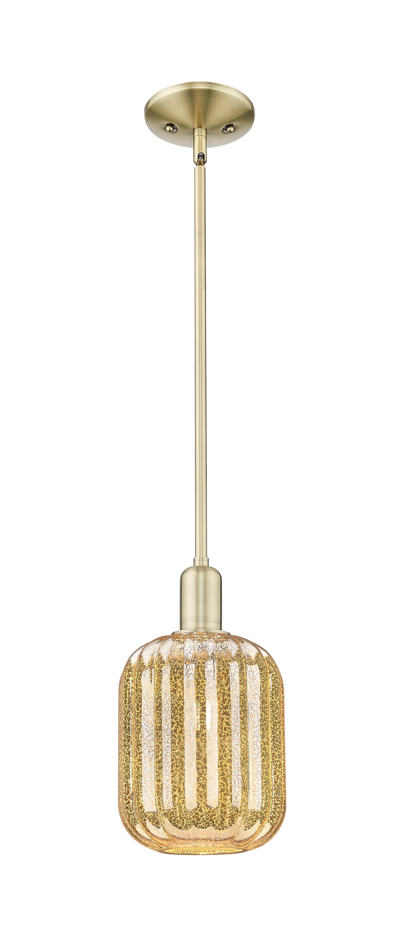 Arcadia Mini Pendant Antique Brass 6.75 Inch