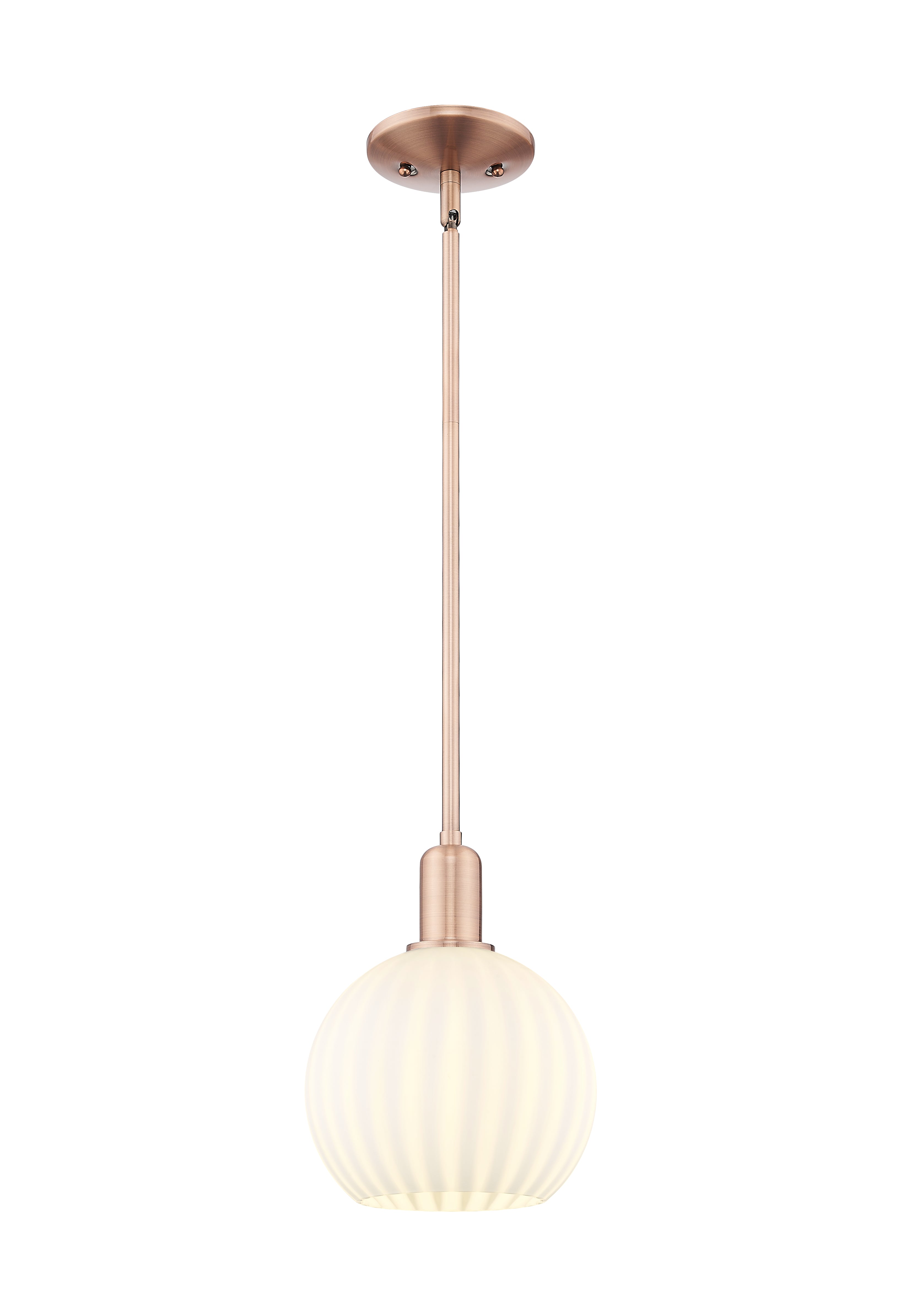 Arcadia Mini Pendant Glass Antique Brass
