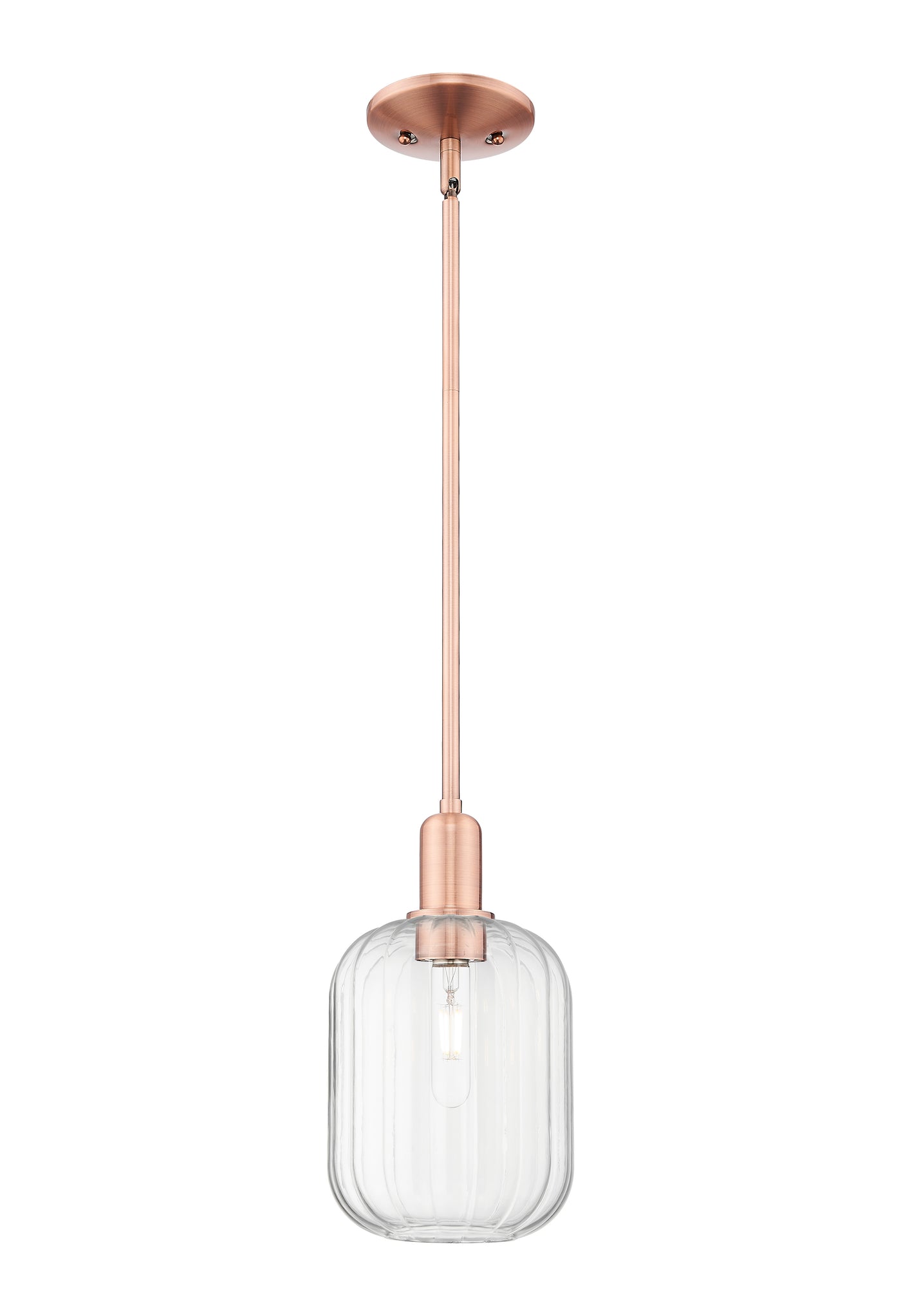 Arcadia Mini Pendant Antique Brass 6.75 Inch