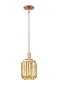 Arcadia Mini Pendant Antique Brass 6.75 Inch