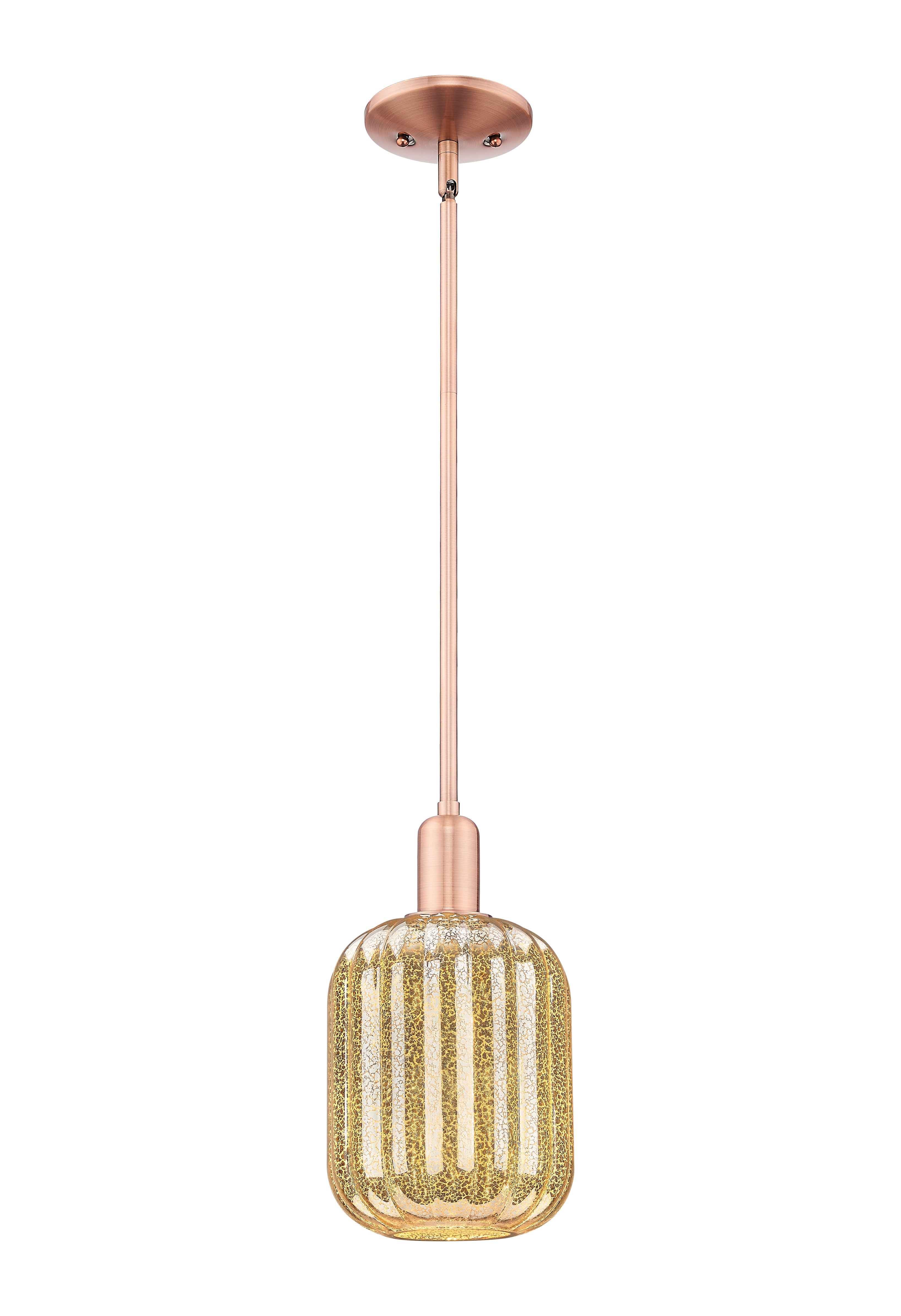 Arcadia Mini Pendant Antique Brass 6.75 Inch