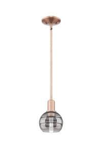 Arcadia Mini Pendant Antique Brass Glass
