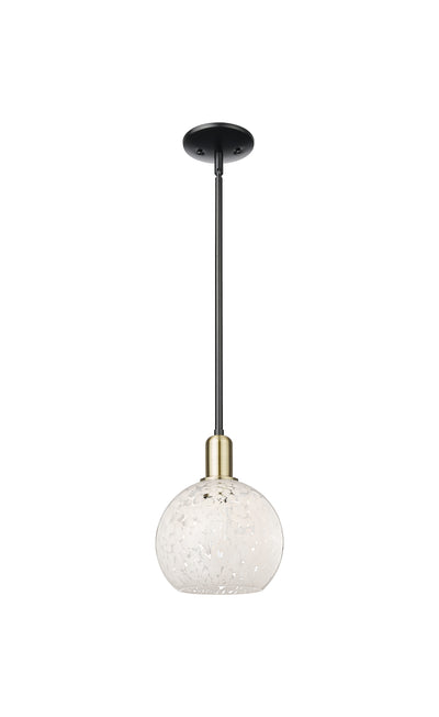 Arcadia Mini Pendant Antique Brass 8 Inch