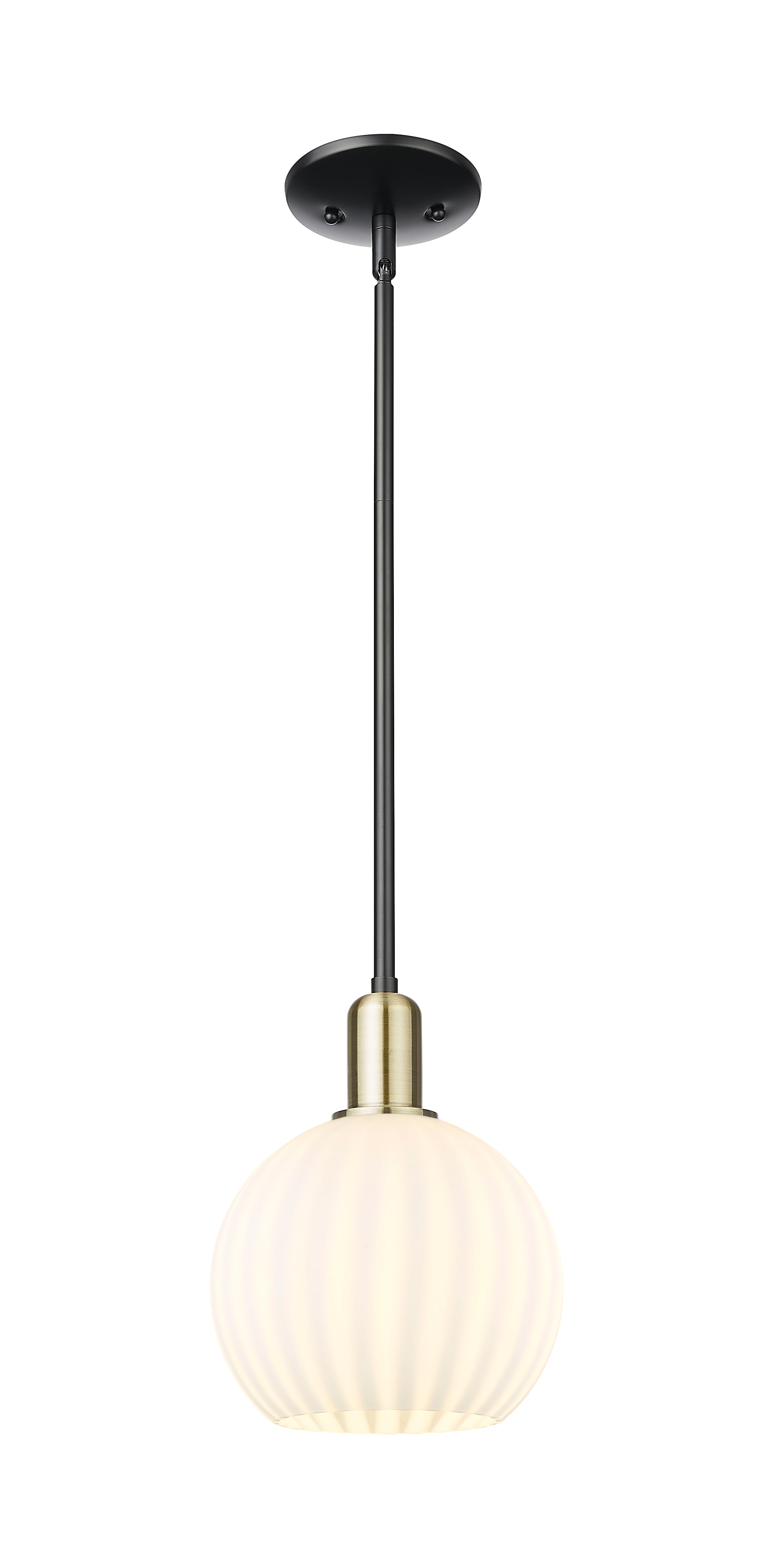 Arcadia Mini Pendant Glass Antique Brass