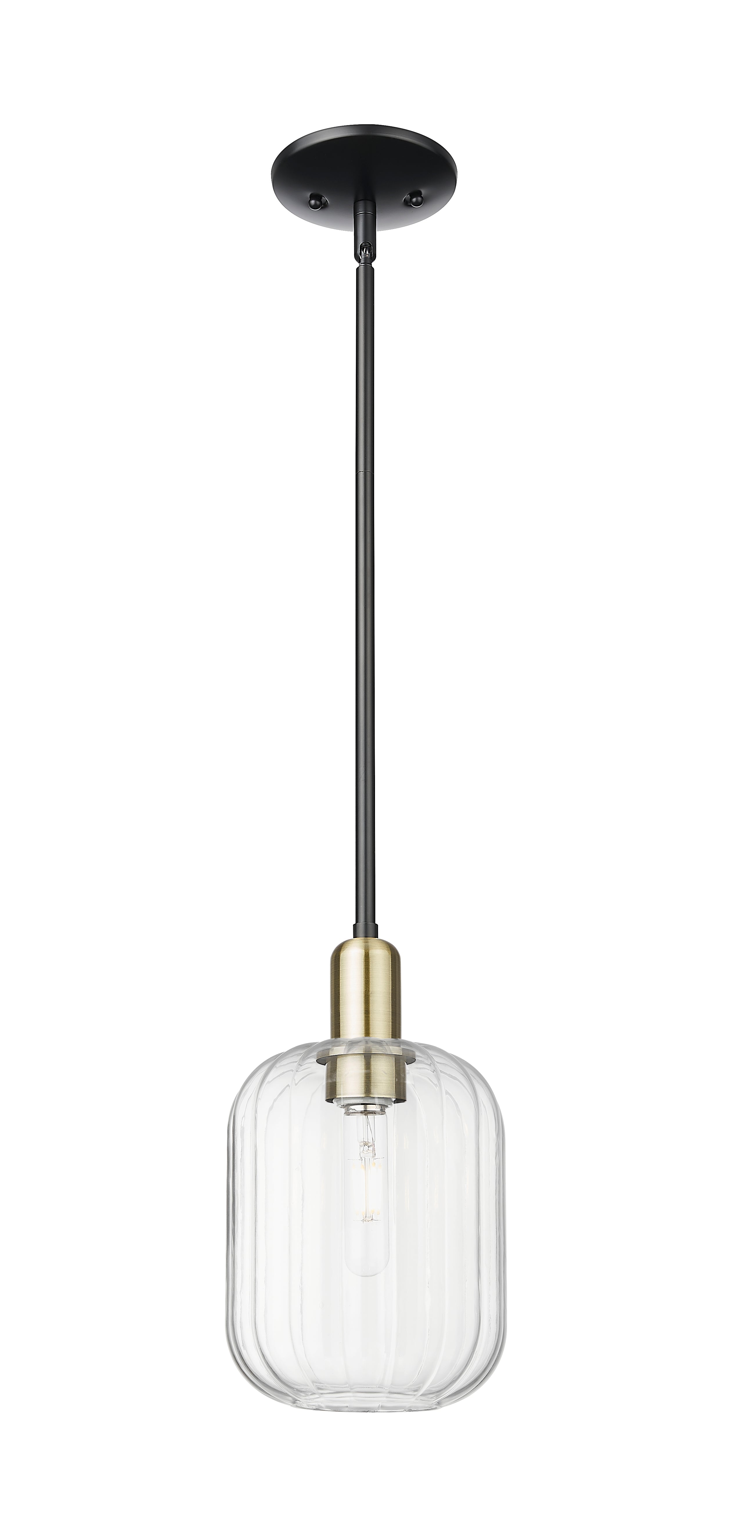 Arcadia Mini Pendant Antique Brass 6.75 Inch