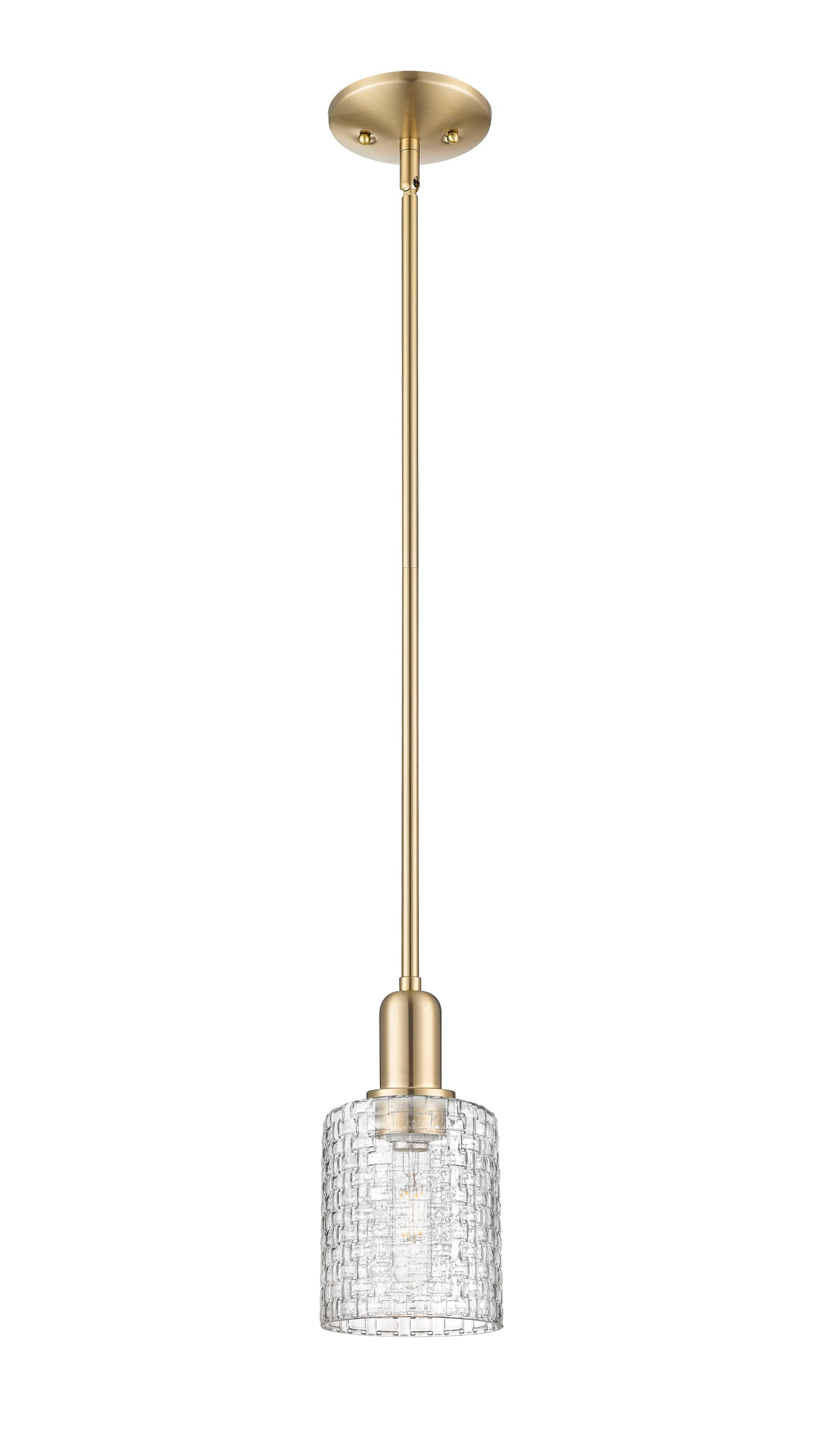 Arcadia Mini Pendant Brass Glass 5 Inch