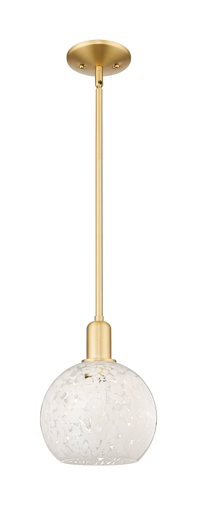 Arcadia Mini Pendant Antique Brass 8 Inch