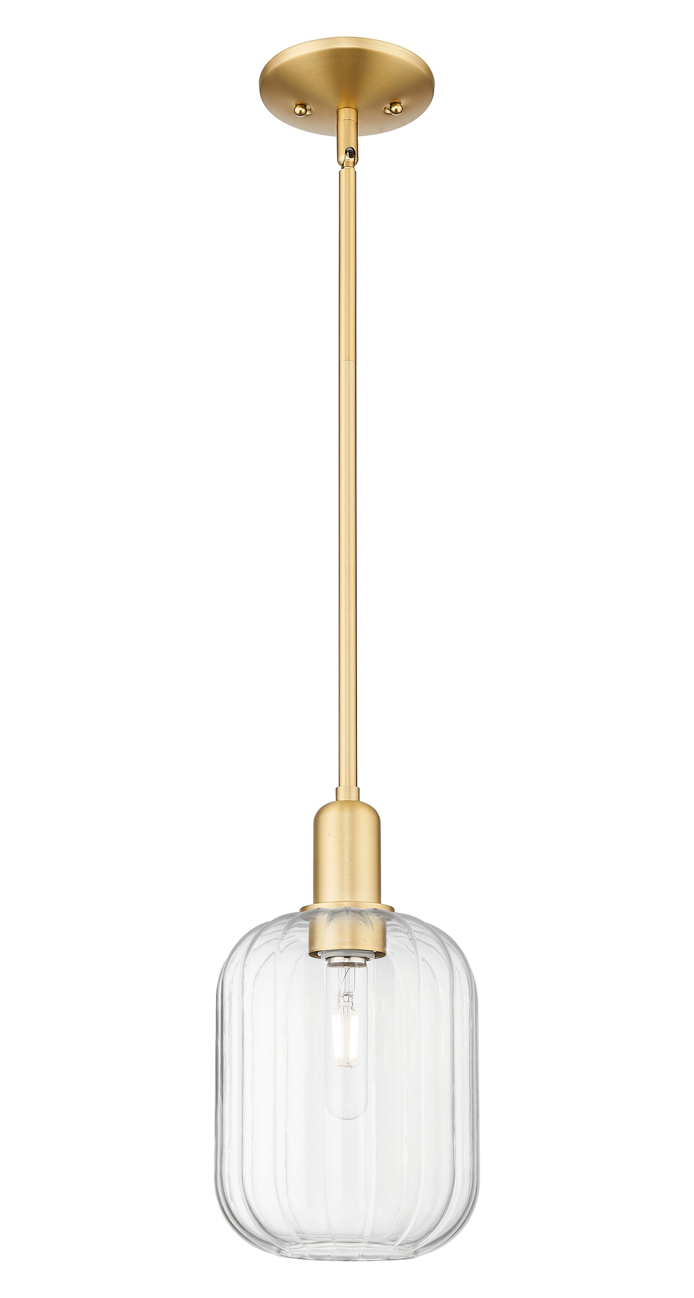 Arcadia Mini Pendant Antique Brass 6.75 Inch