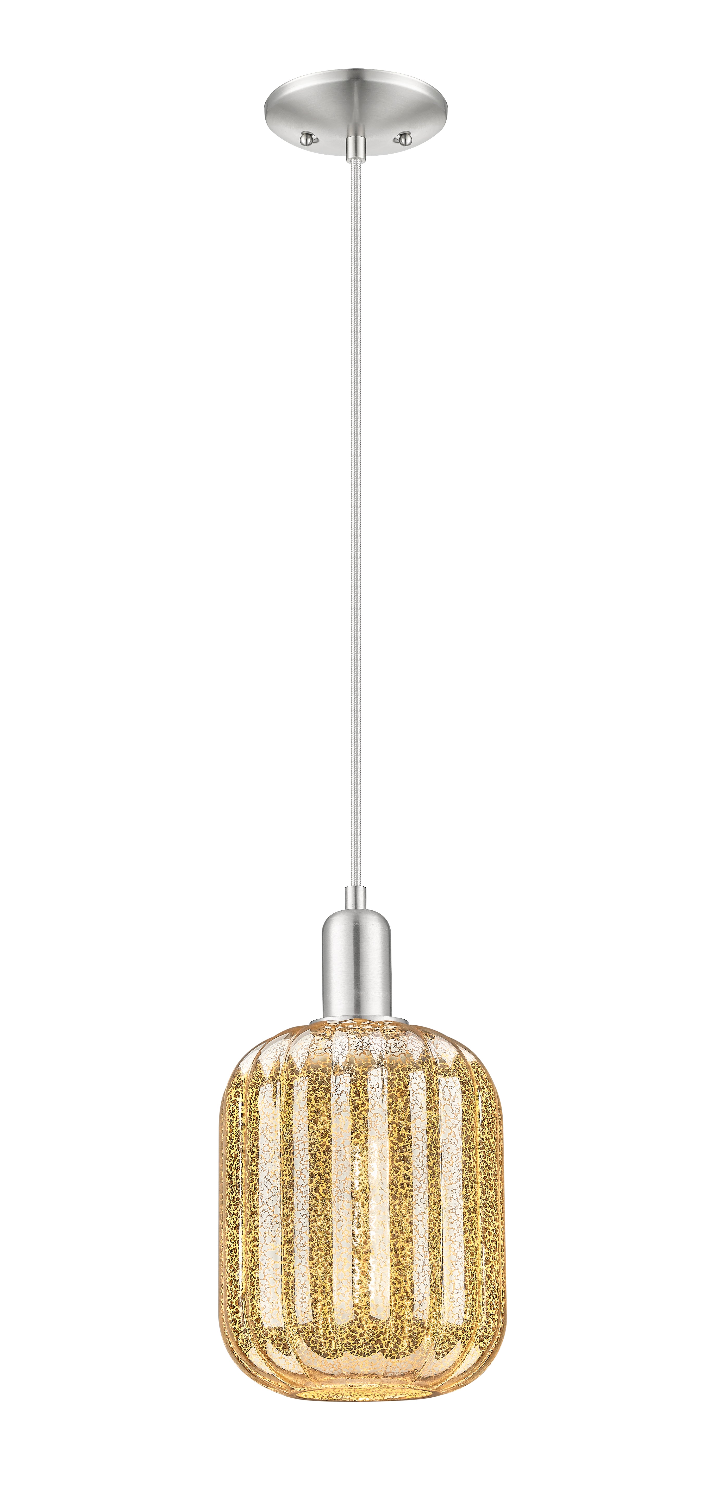 Arcadia Mini Pendant Antique Brass 6.75 Inch