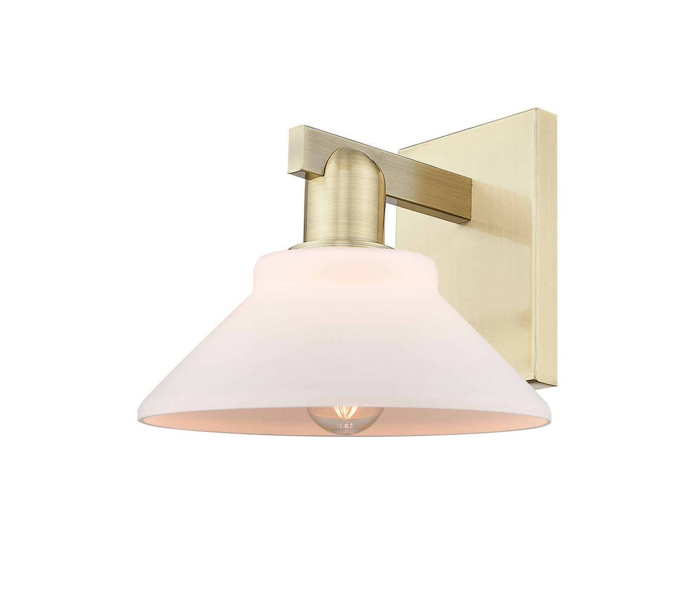 Arcadia Sconce Cast Brass Glass Steel