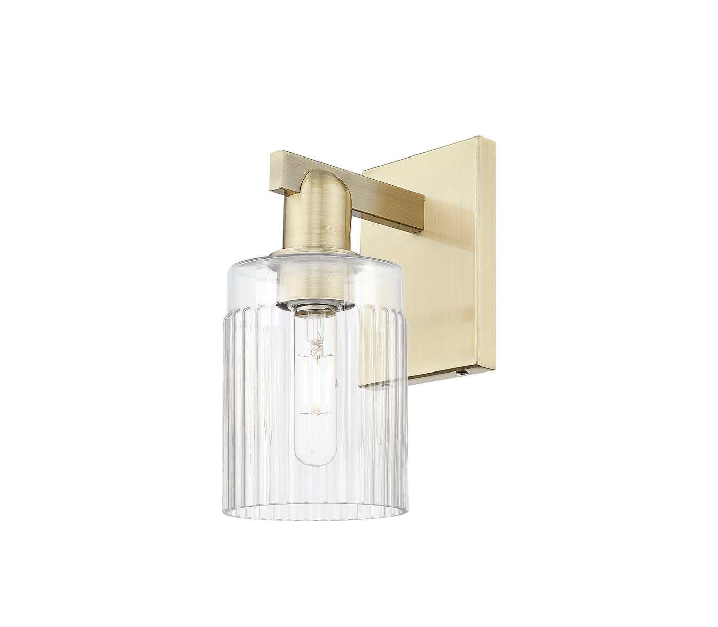 Arcadia Sconce Cast Brass Steel Glass