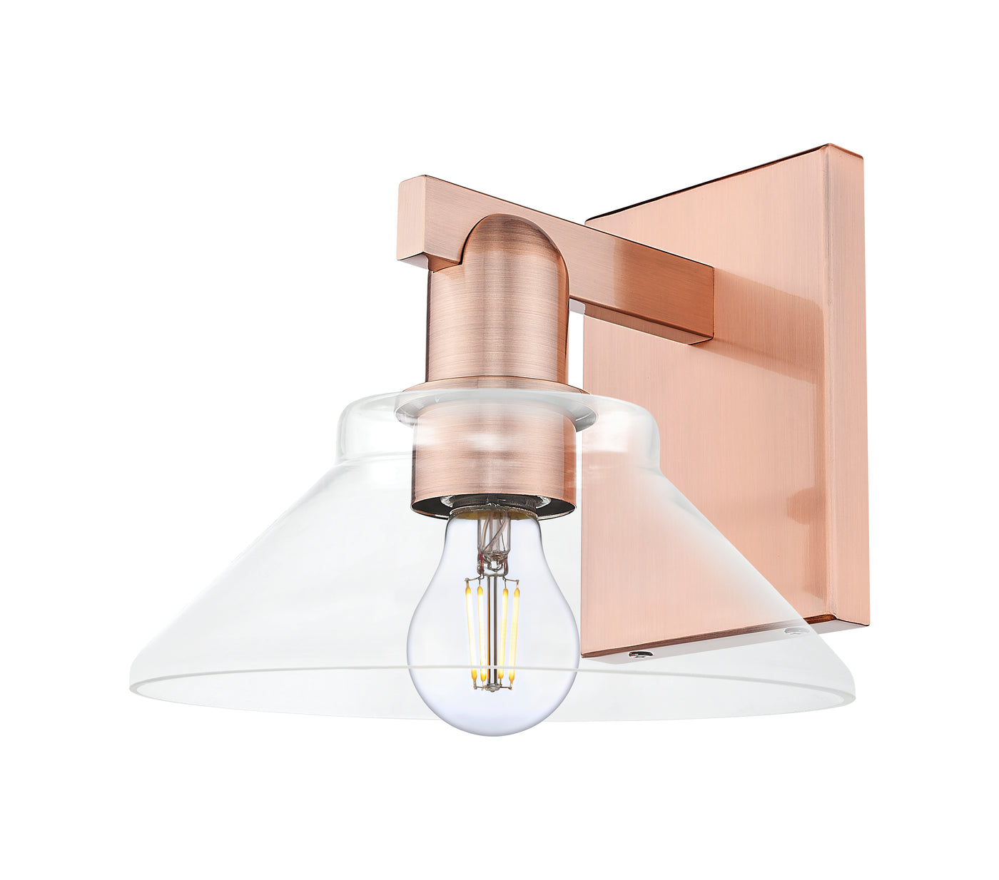 Arcadia Sconce Cast Brass Glass Steel
