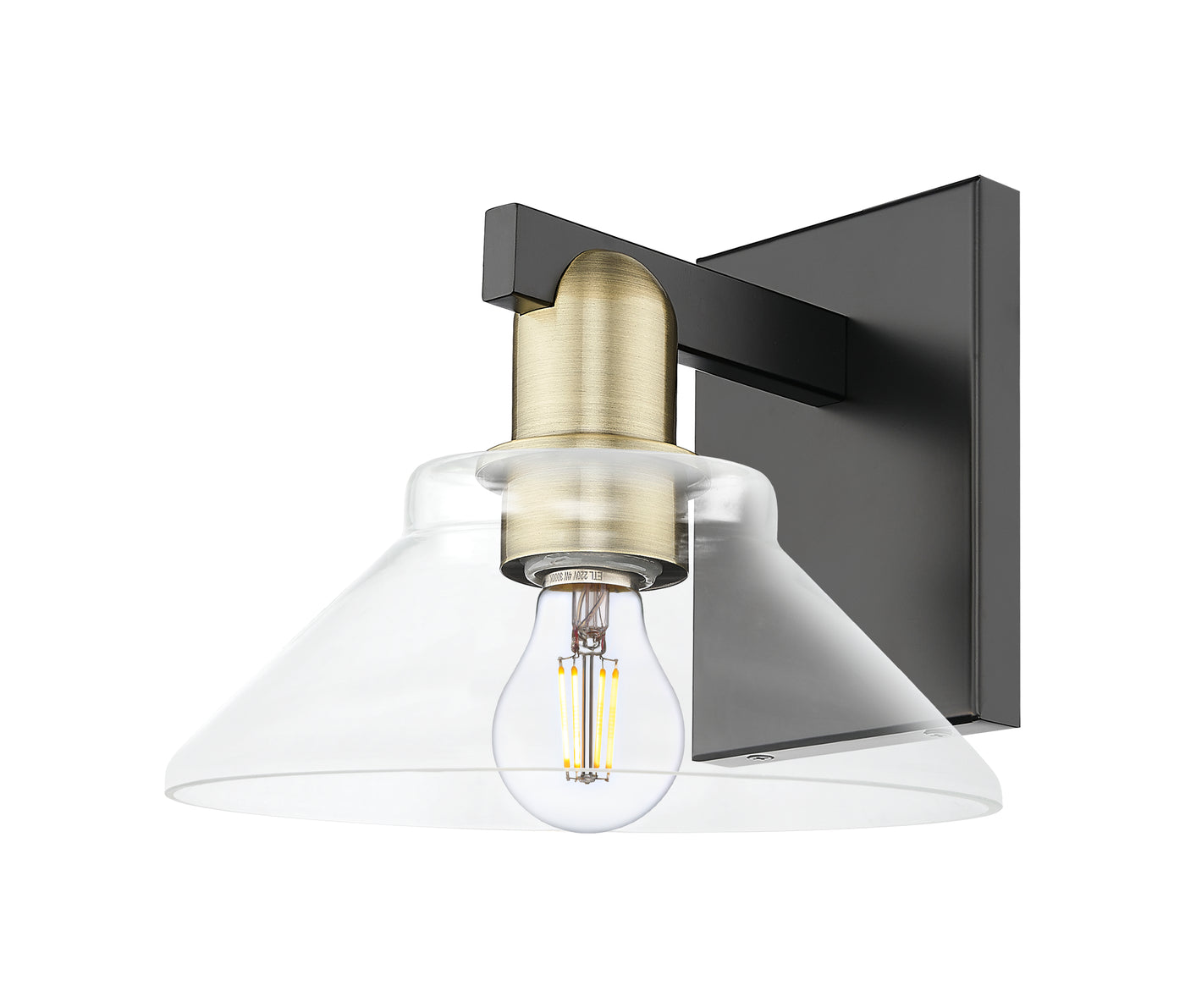 Arcadia Sconce Cast Brass Glass Steel