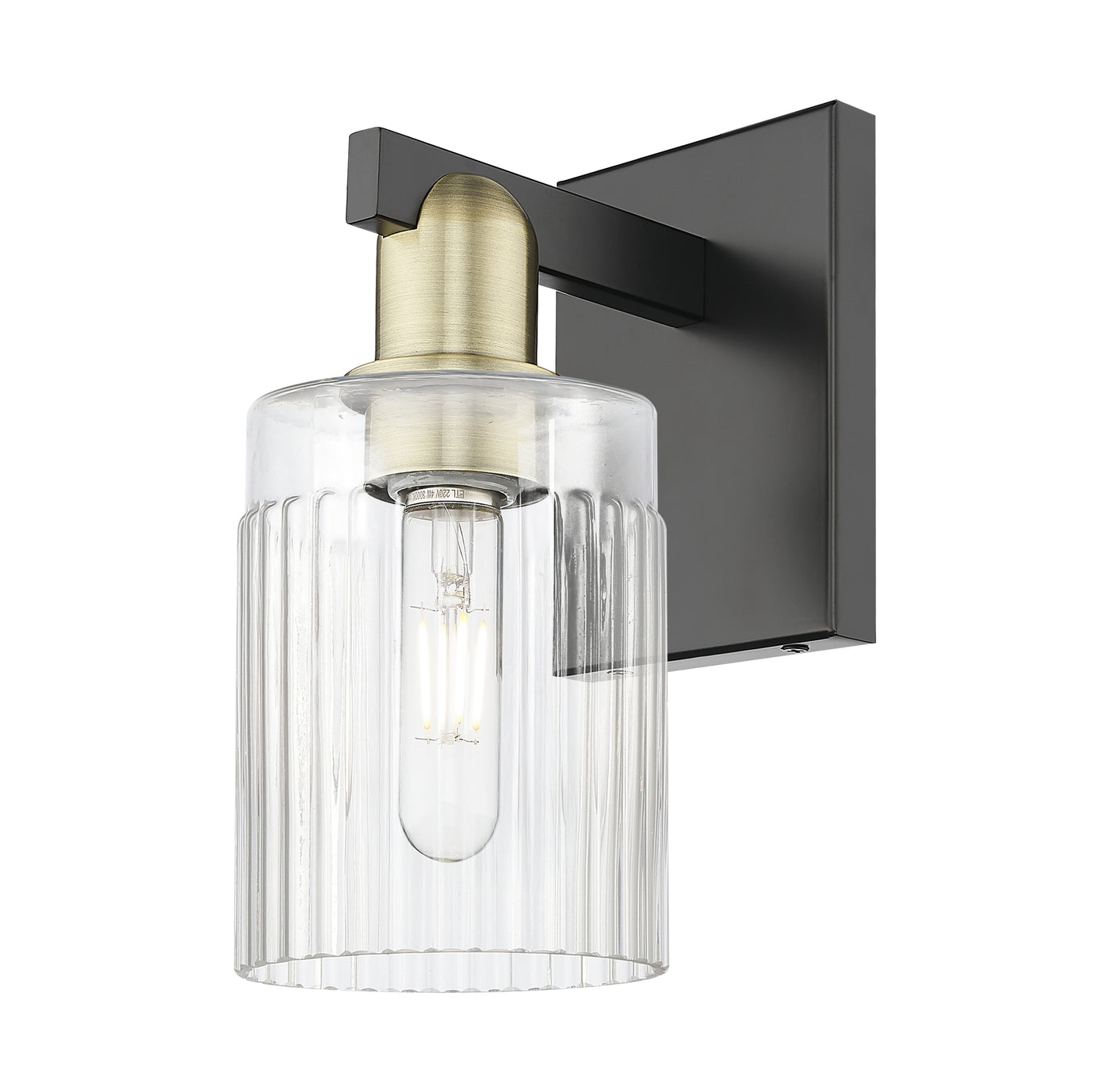 Arcadia Sconce Cast Brass Steel Glass