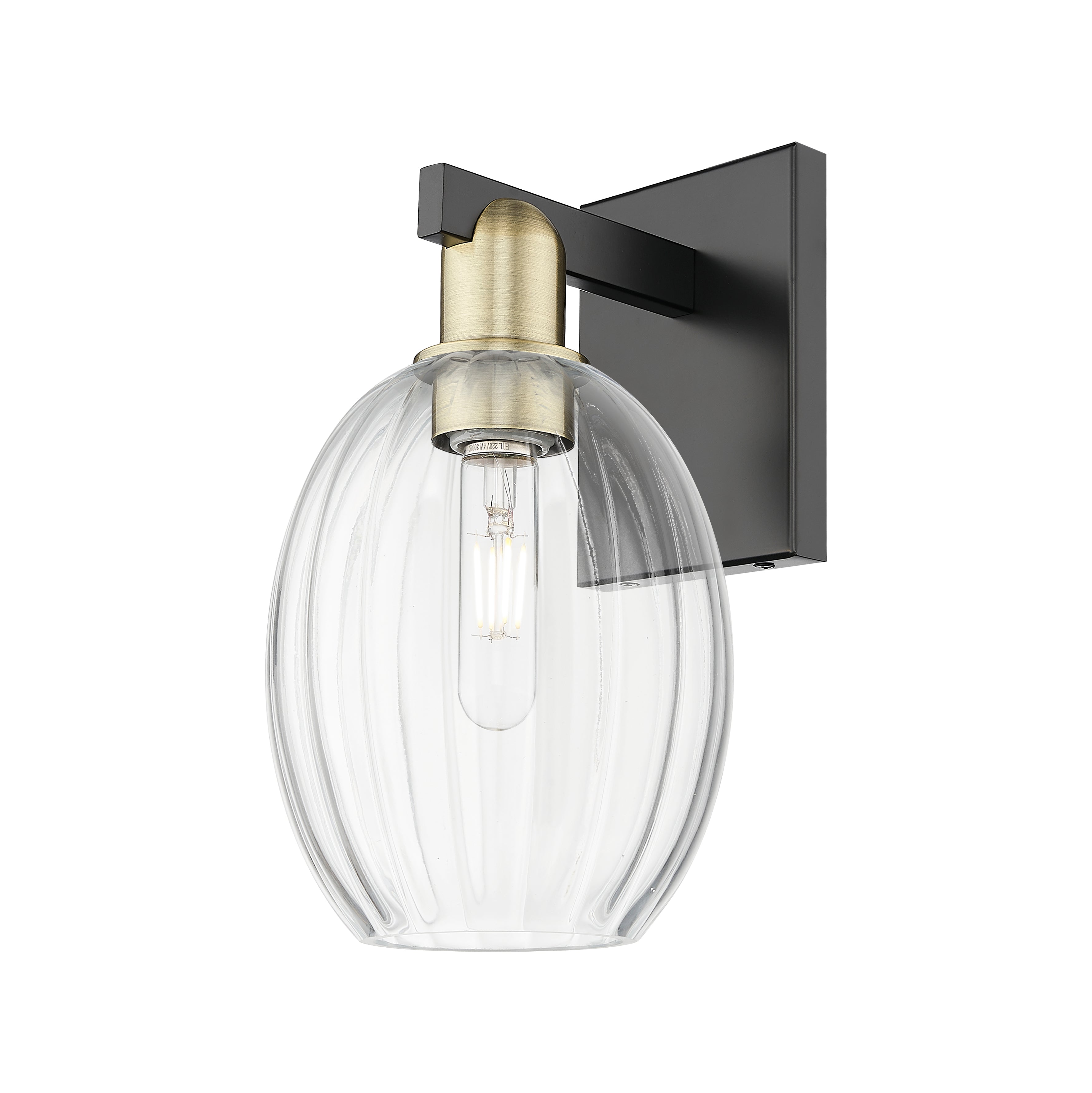 Arcadia Sconce Cast Brass Glass Steel