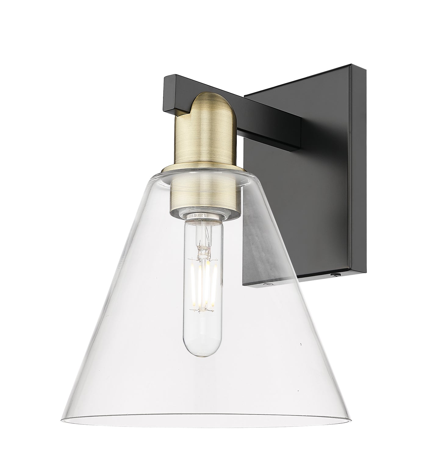 Arcadia Sconce Brass Glass Steel