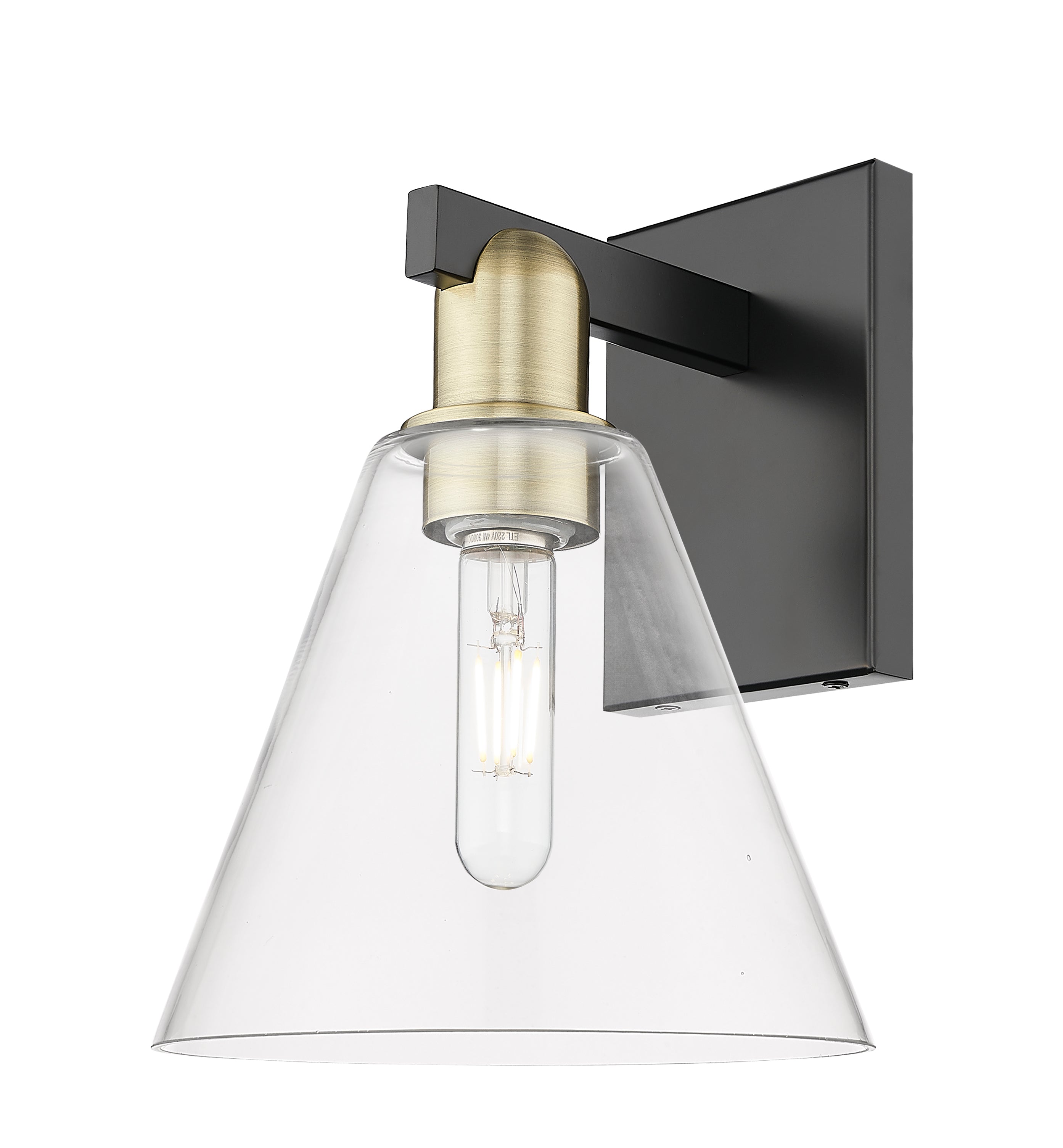 Arcadia Sconce Brass Glass Steel