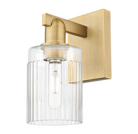 Arcadia Sconce Cast Brass Steel Glass
